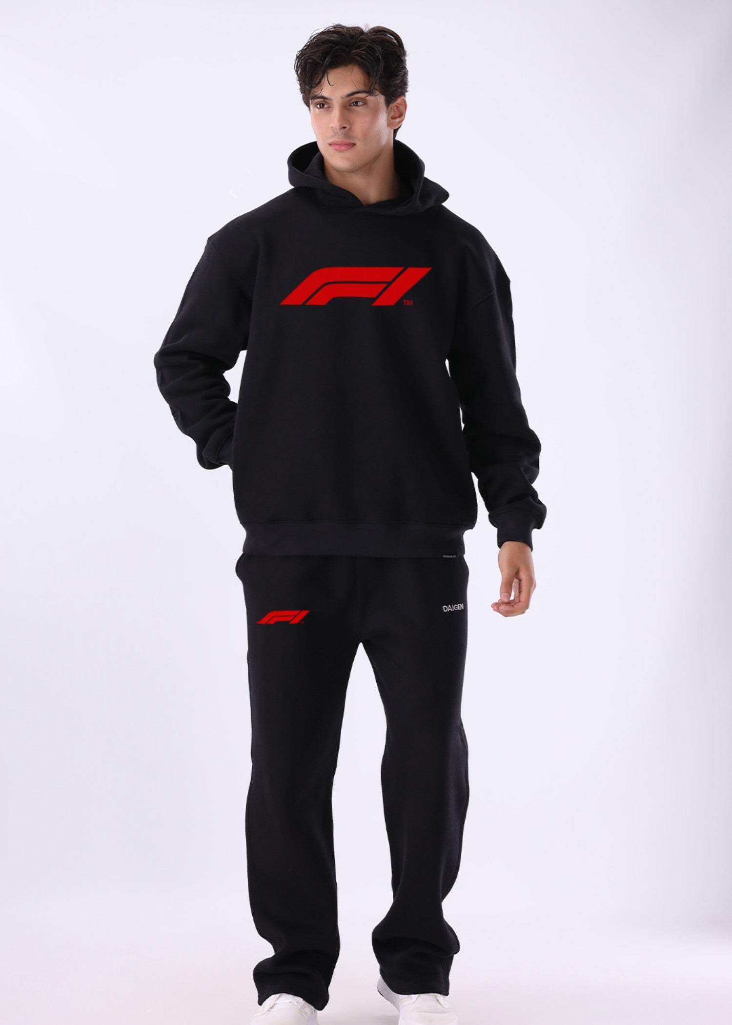 cotton Tracksuit in Black