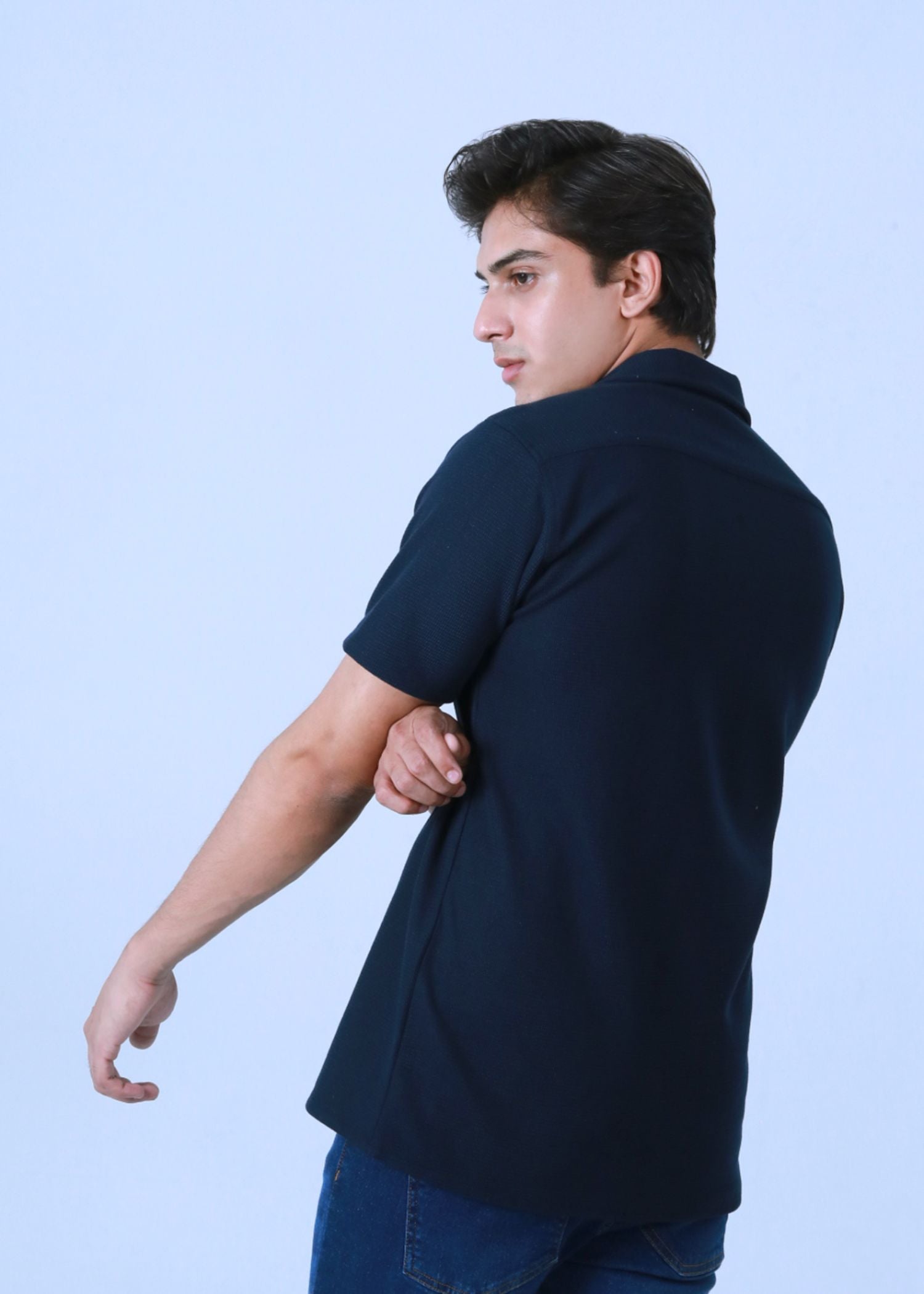 jacquard Casual Shirt in Blue