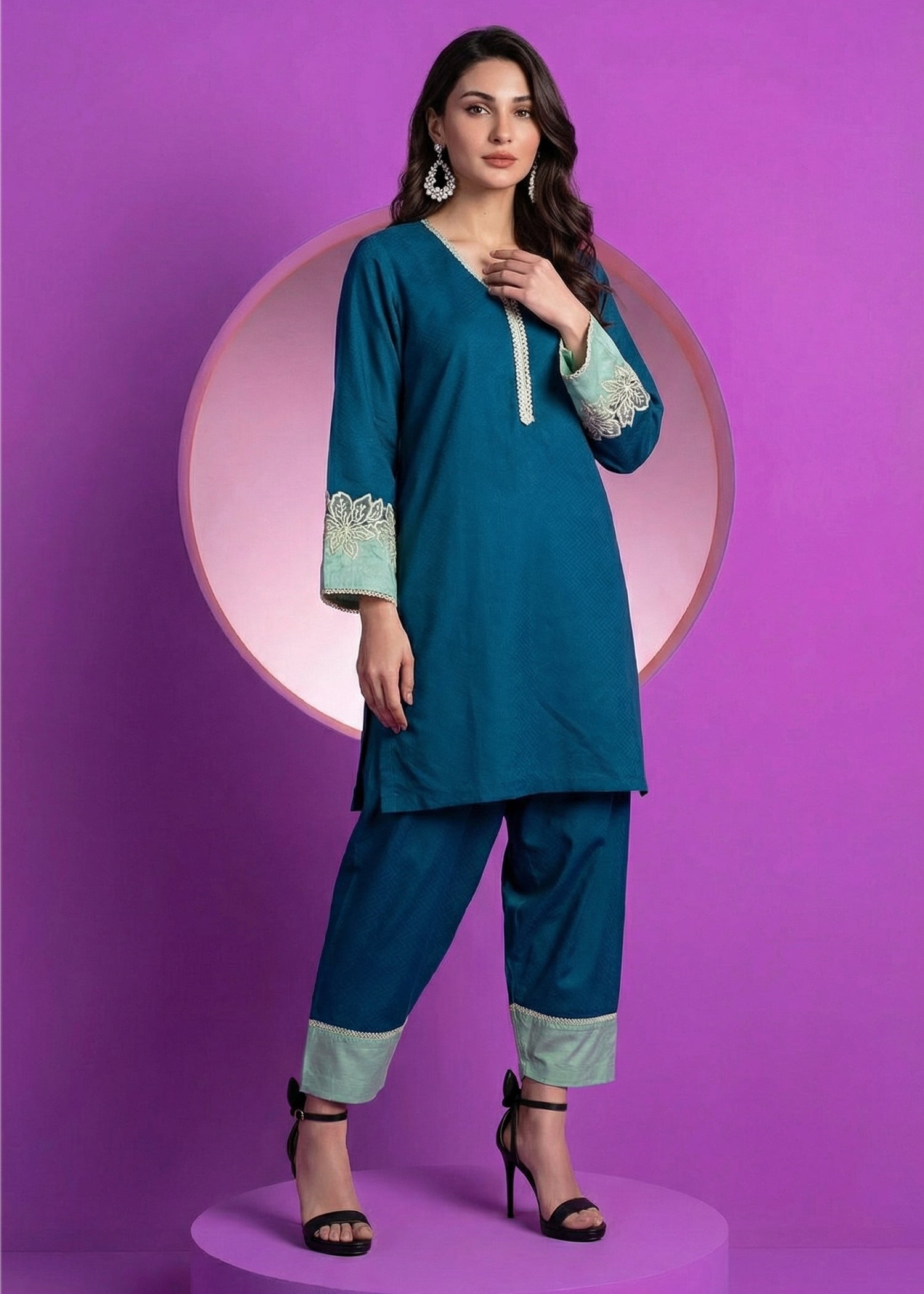 banarasi Kurta Set in Blue