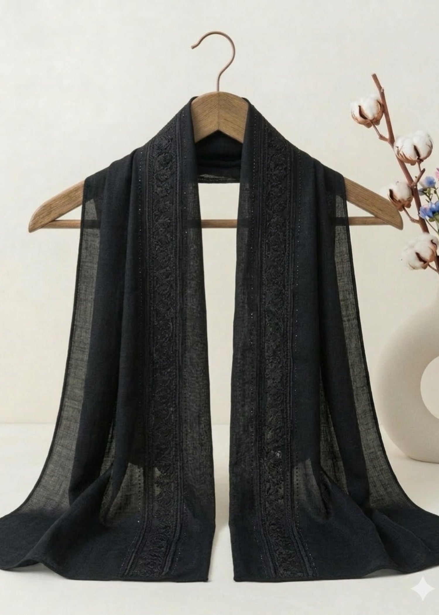 georgette Hijab in Black