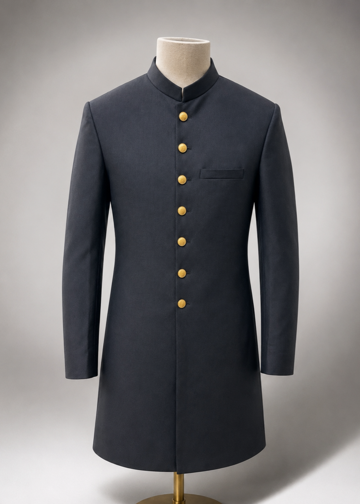 tropical Sherwani in Blue, grey