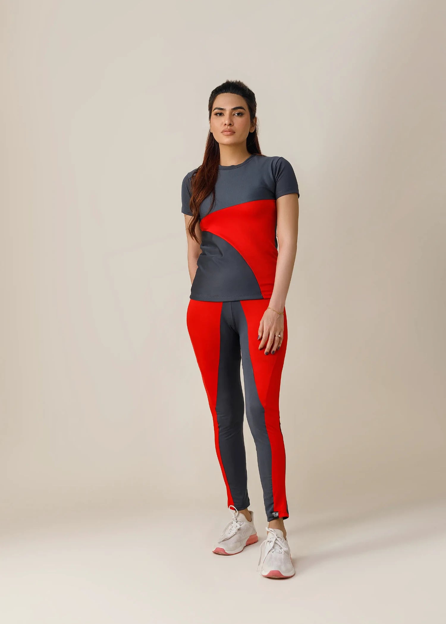viscose jersey Tracksuit in Grey, red