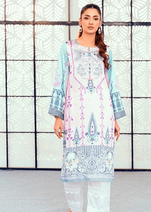 silk Kurti in Lilac