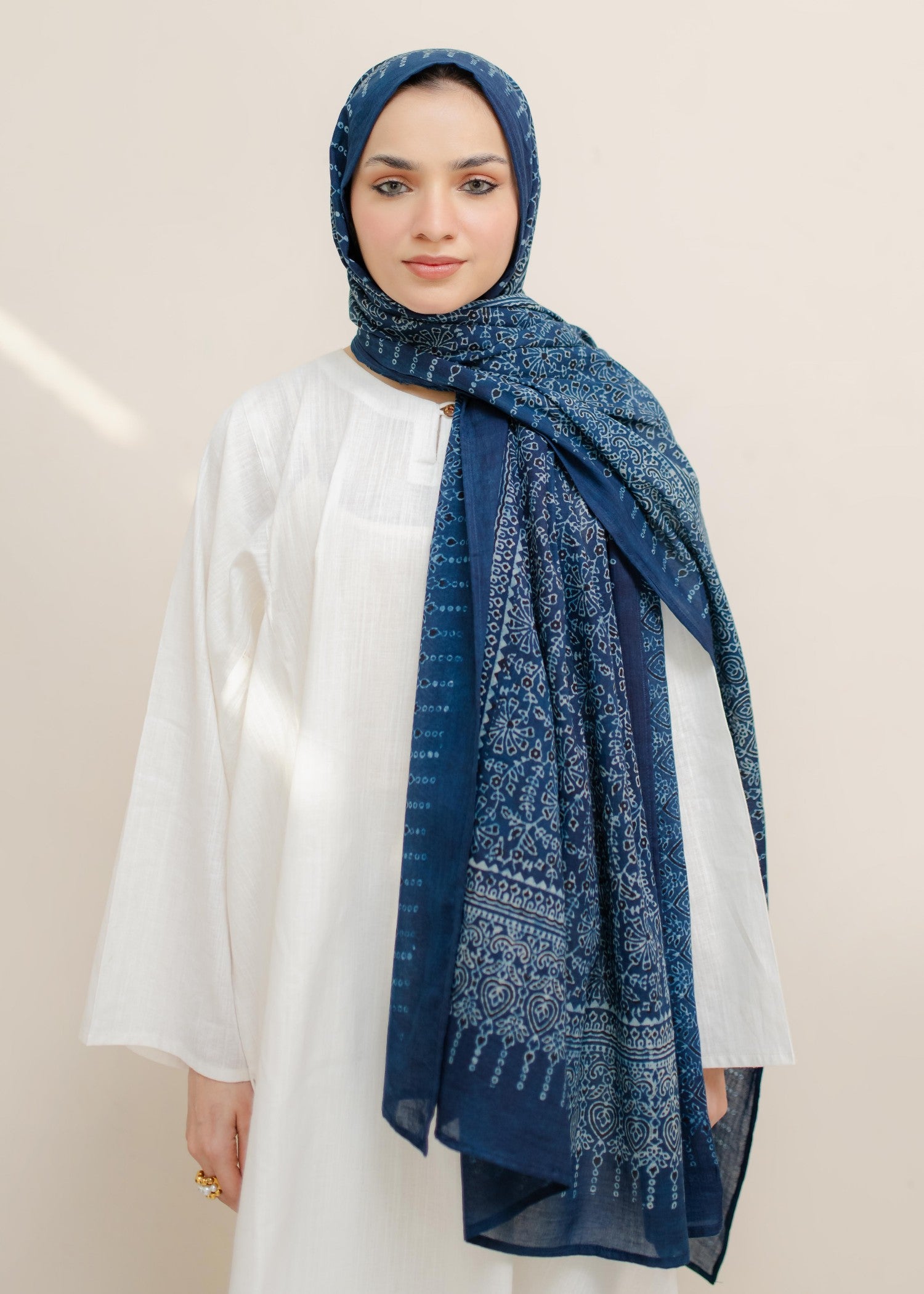 lawn cotton Hijab in Midnight blue