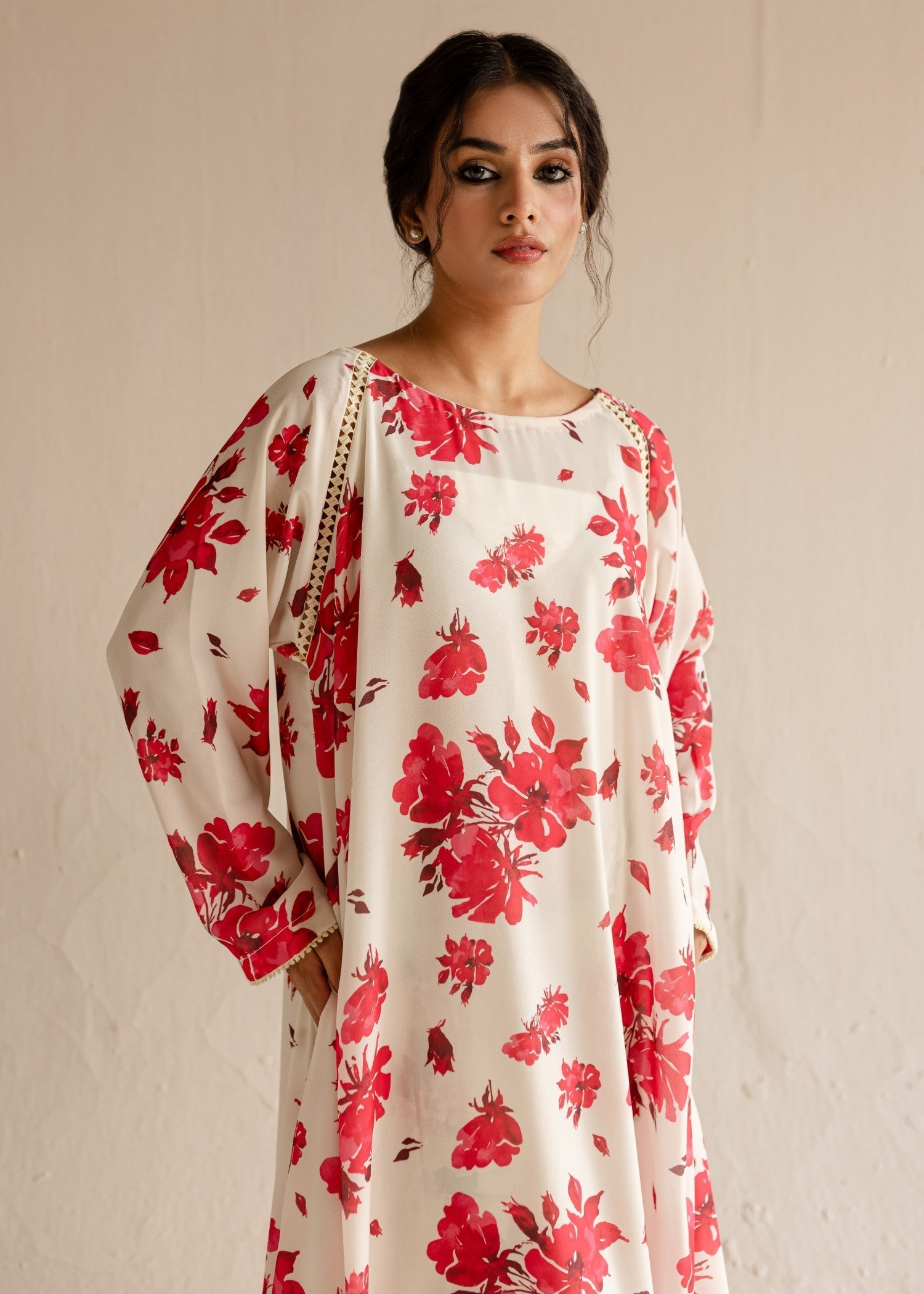 crepe Dress in White