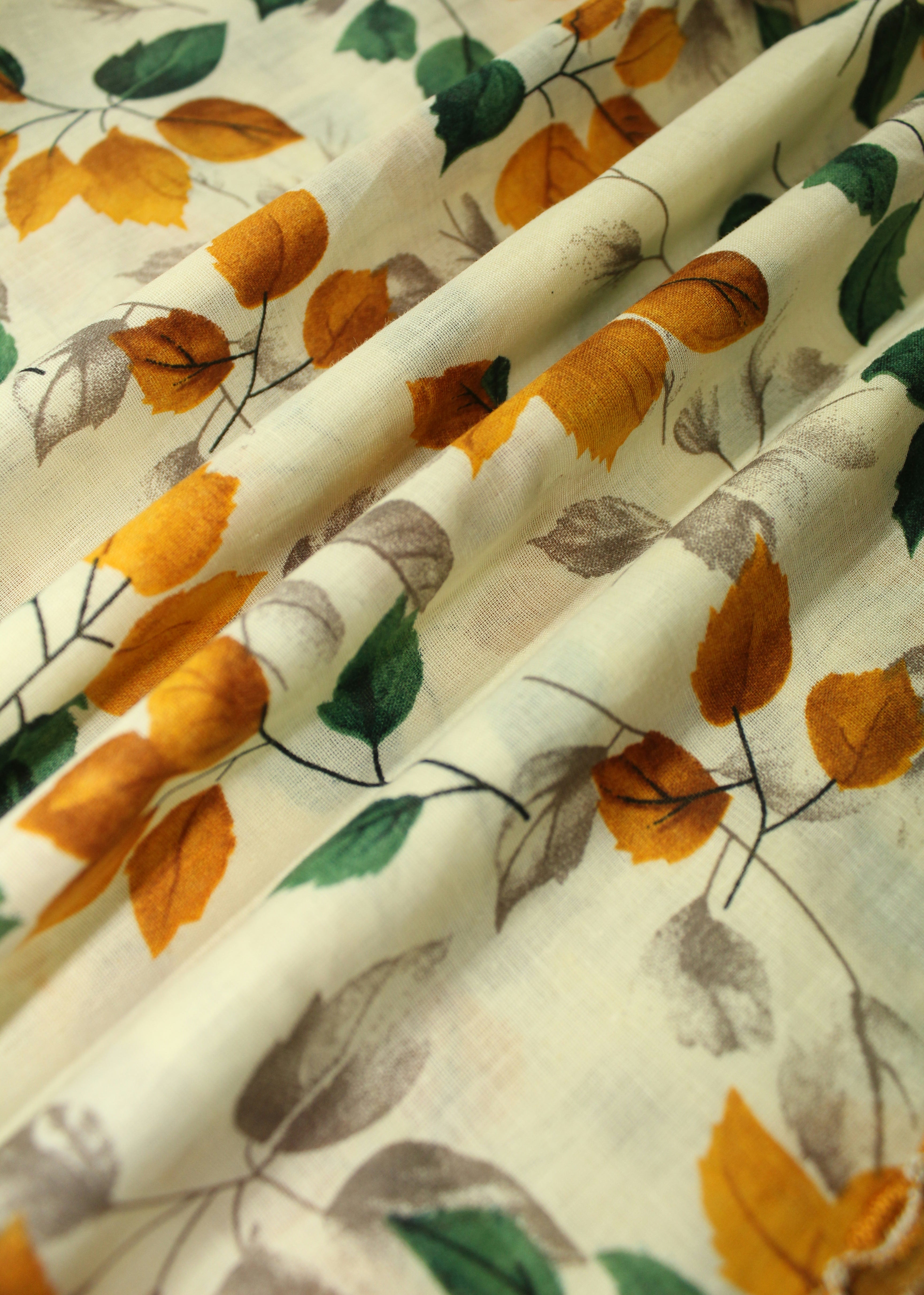 lawn Chaddar in Cream, mustard