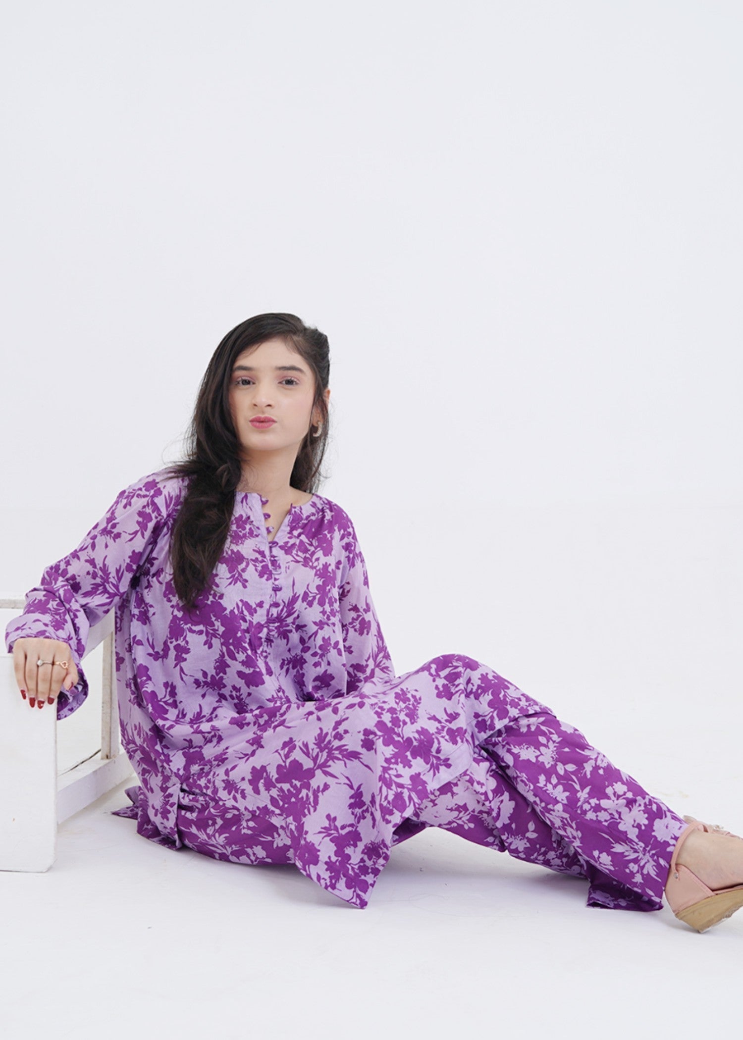 lawn Co Ord Sets in Bright lavender
