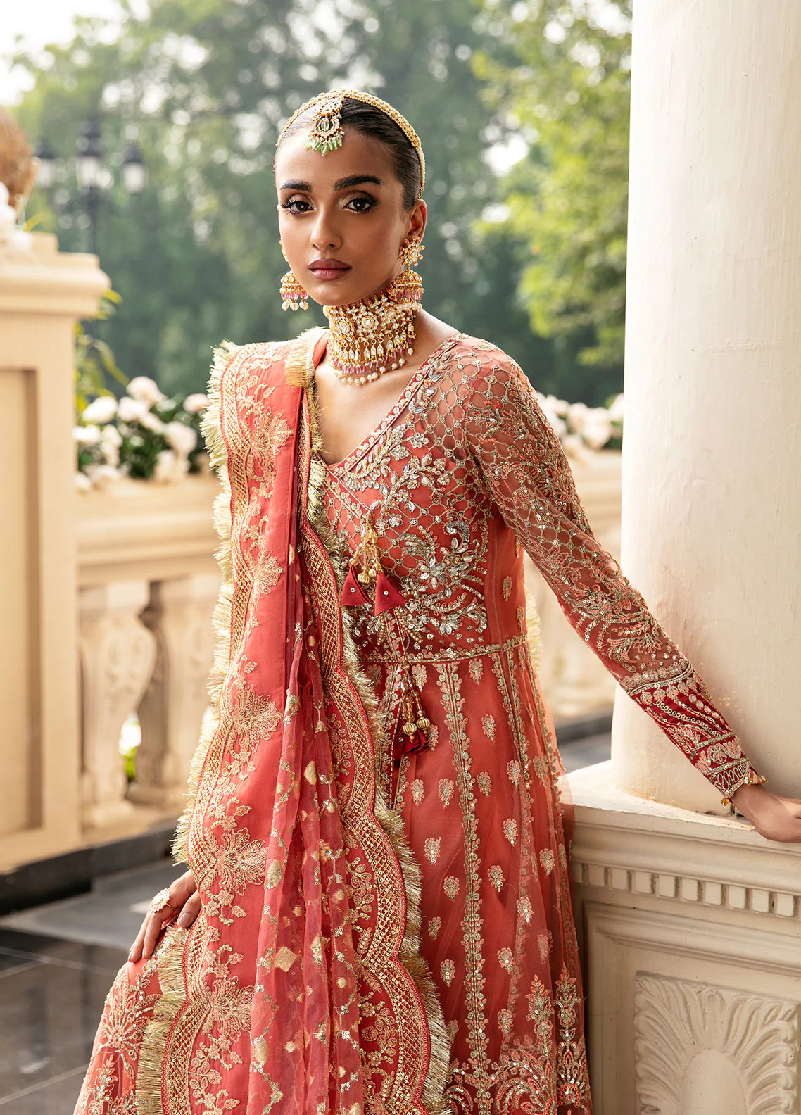 raw silk Pishwas in Yellow-orange