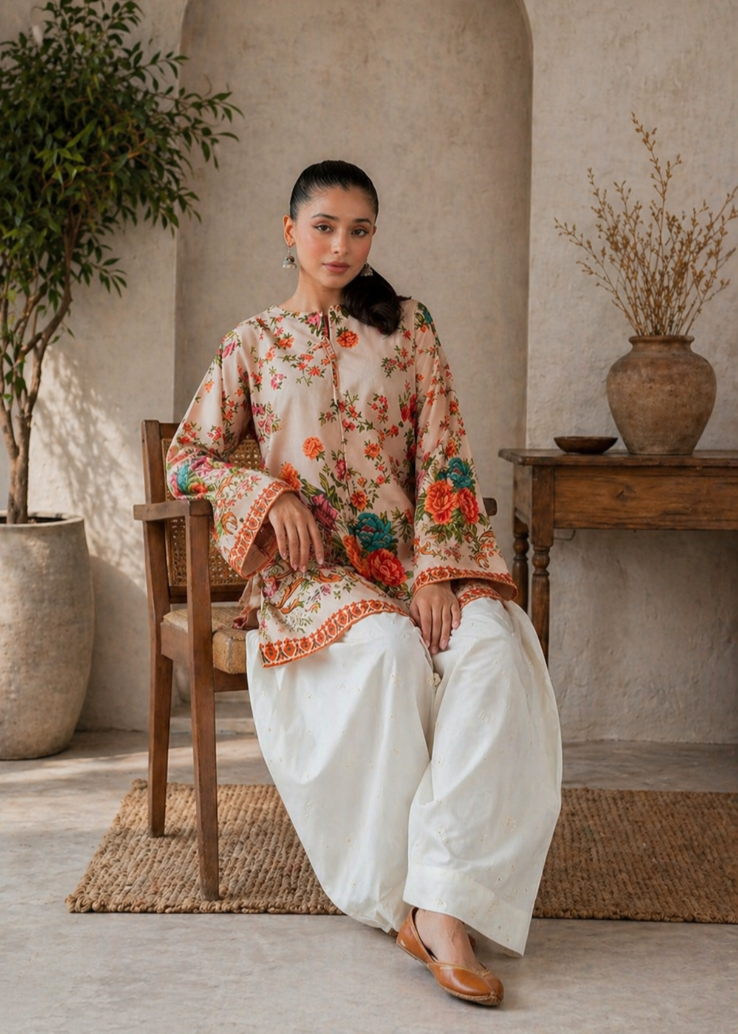 grip Kurta Set in Multi