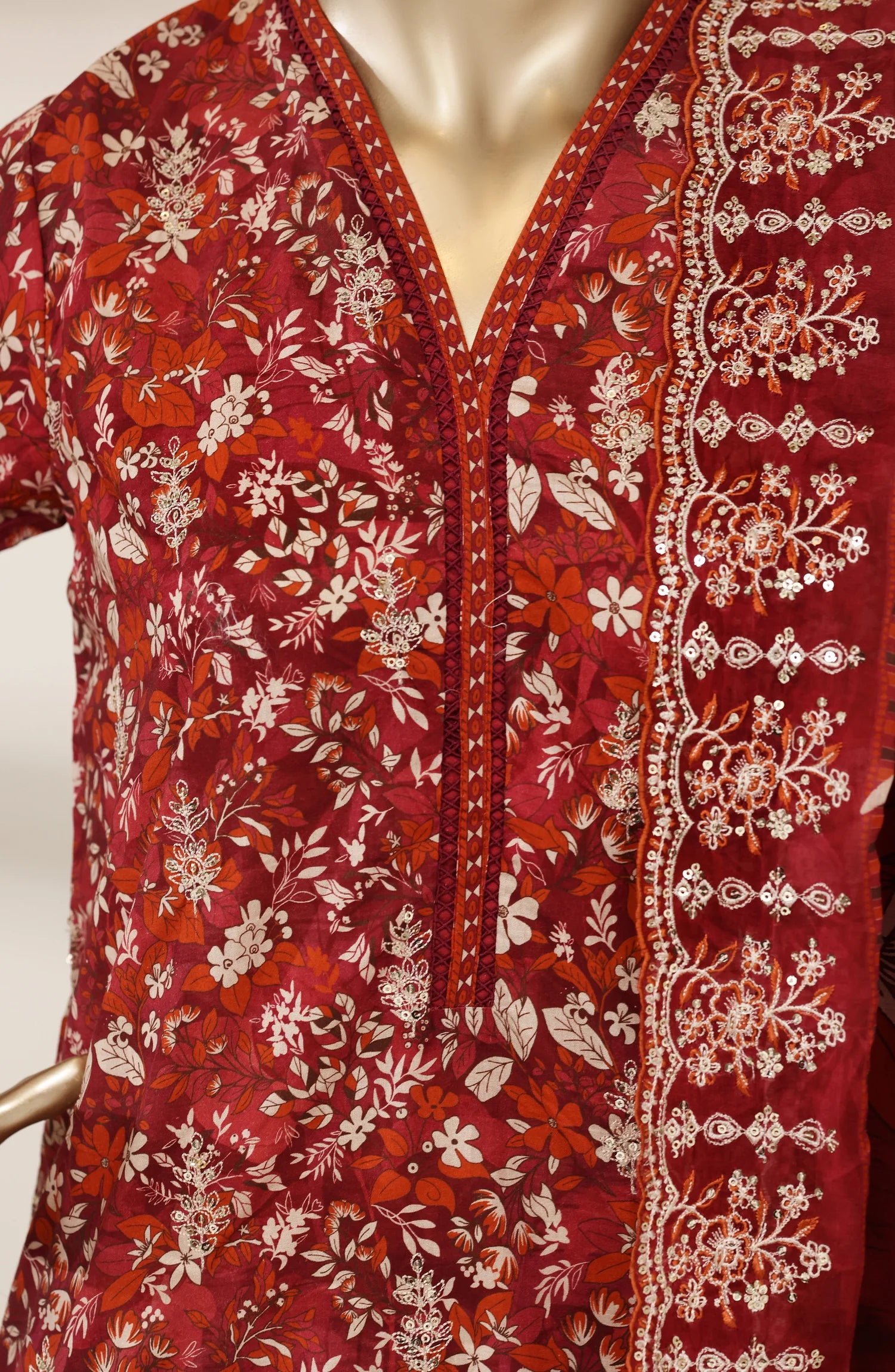 Stitched Laserkari Lawn – 4