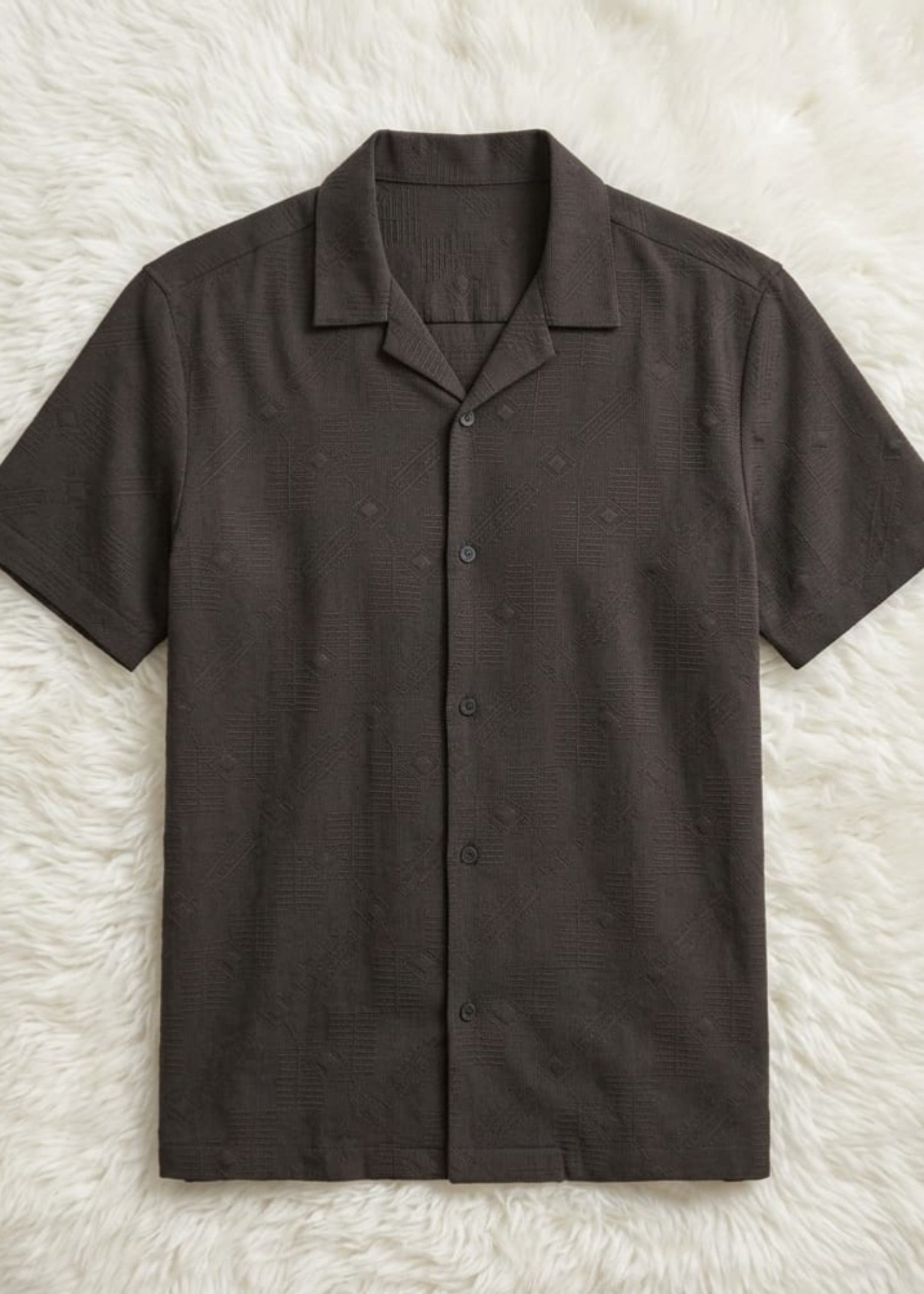 cotton Casual Shirt in Brown