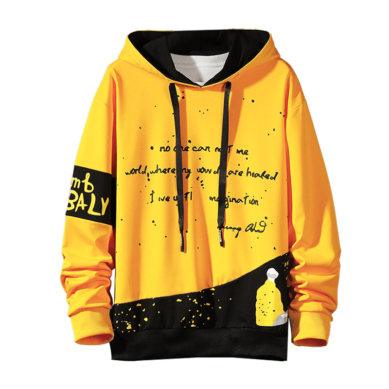 Loose Hooded Long Sleeve Sweater Men'S Dress Men'S Coat