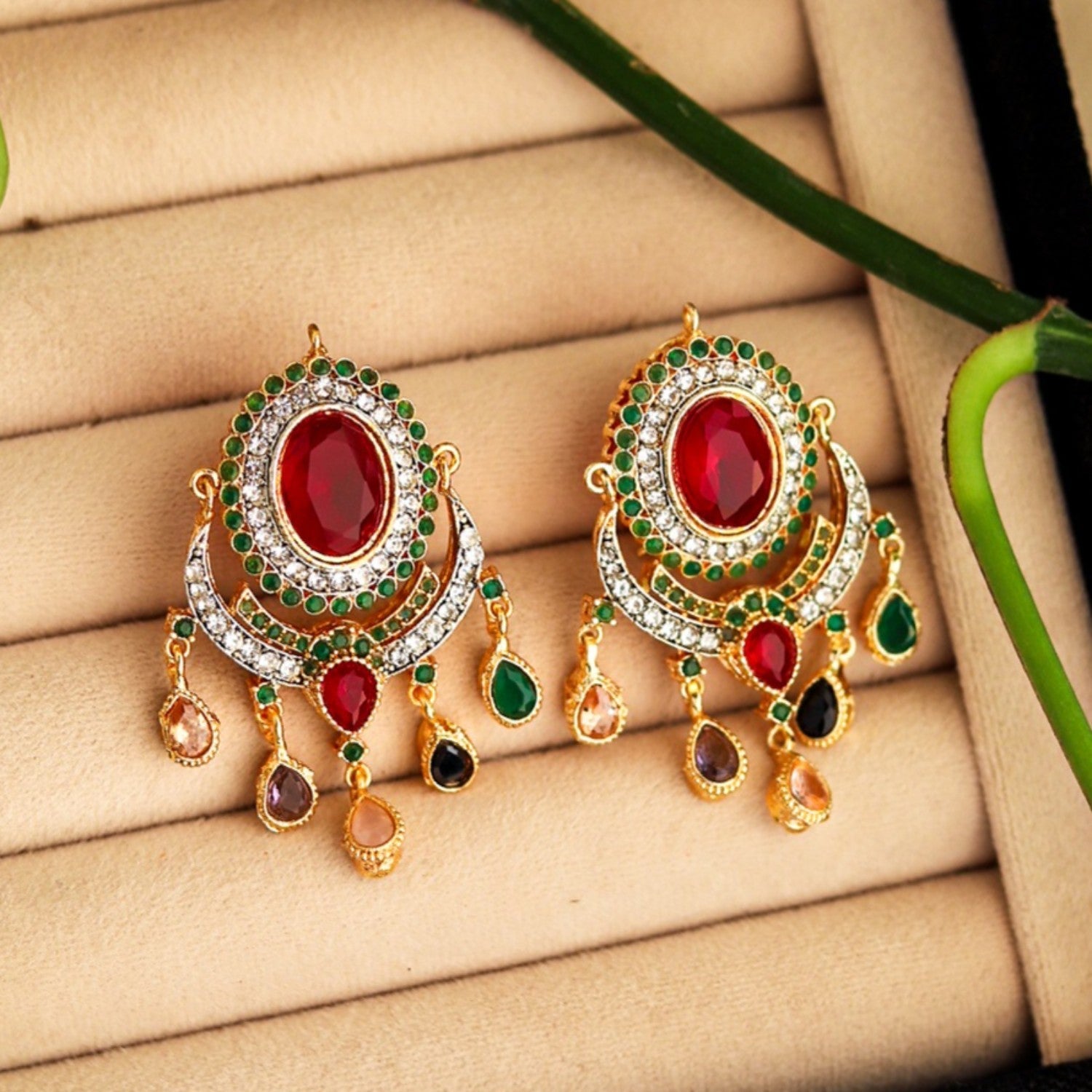 Earrings in Multi Color by - Trendy Women Earrings BAF9339