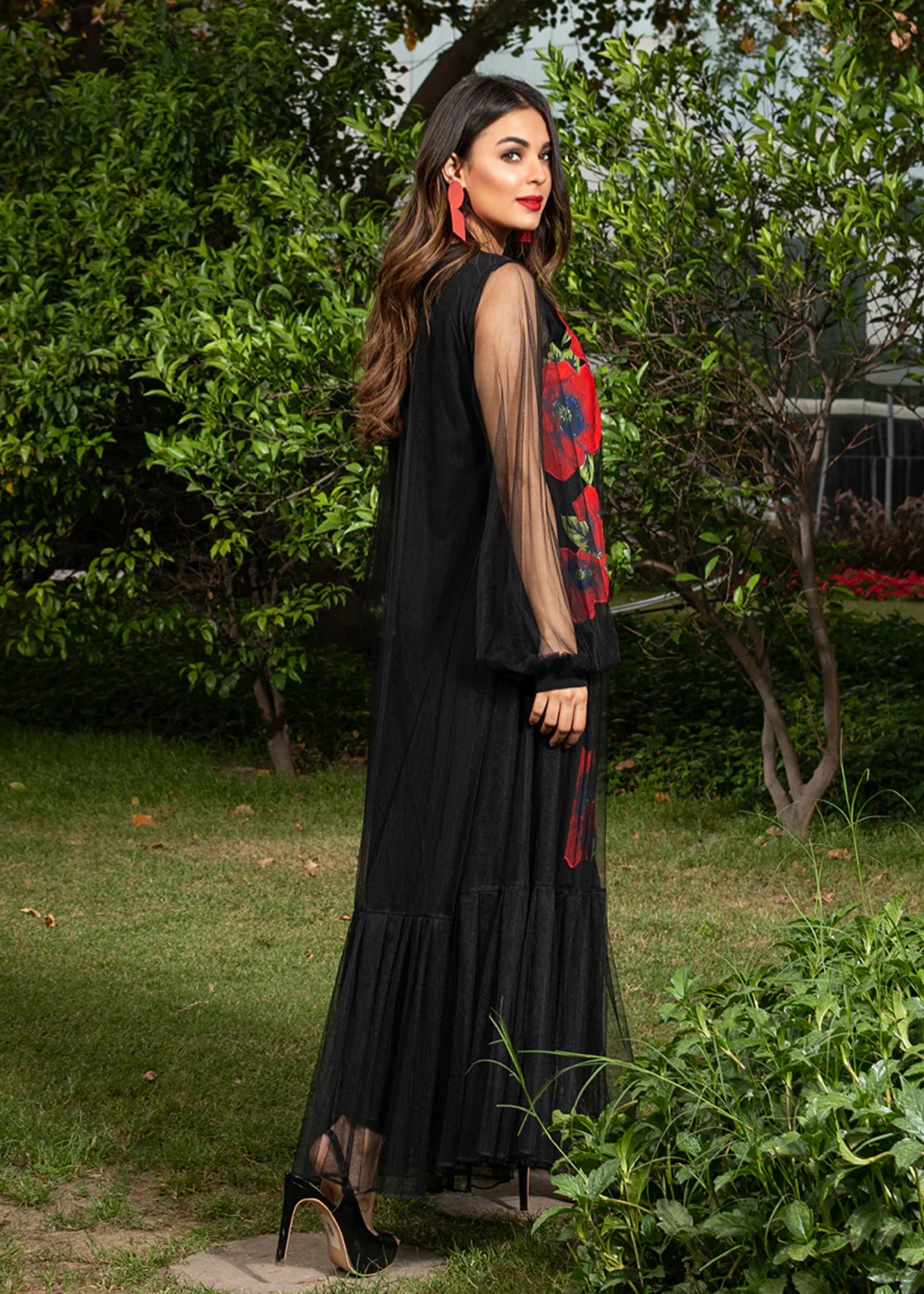 georgette Maxi in Black
