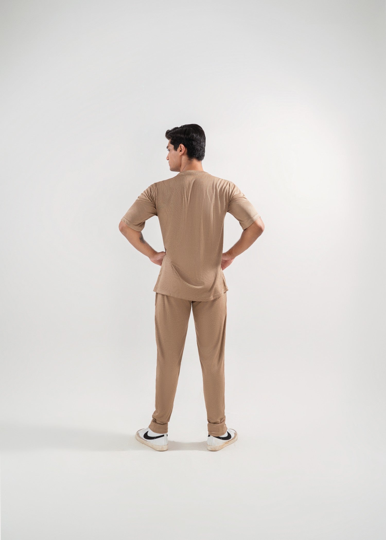 polyester Tracksuit in Tan brown