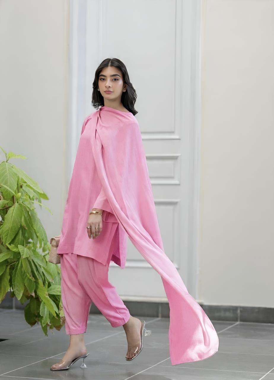 irish linen Co Ord Sets in Pink
