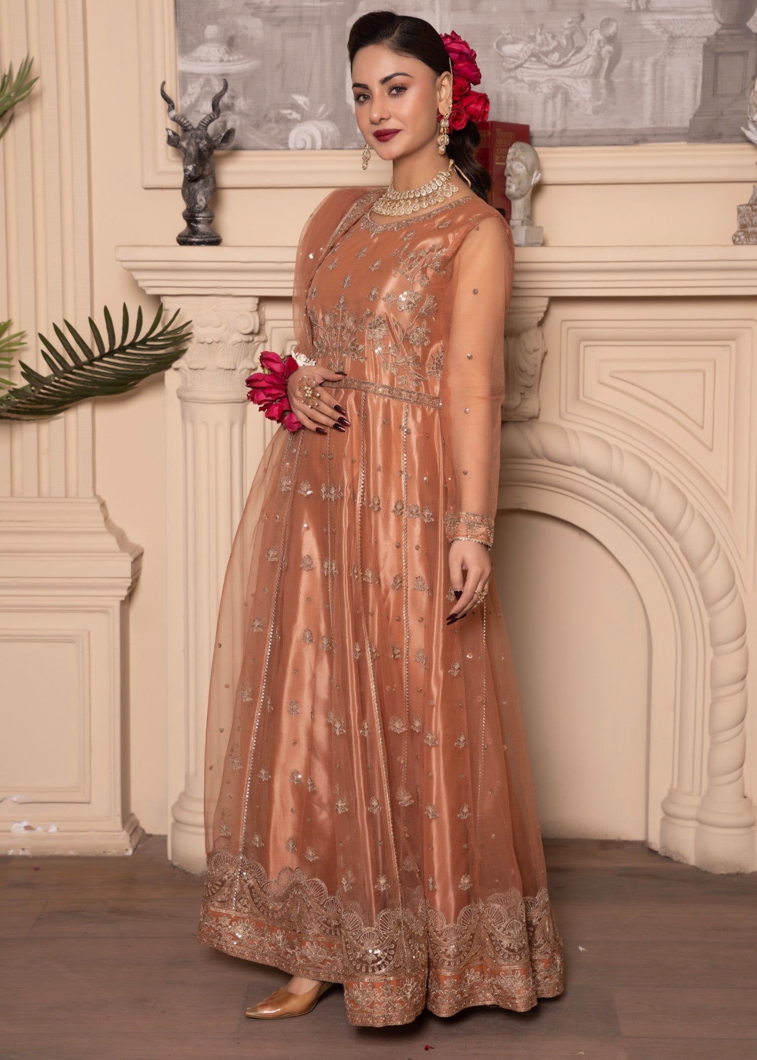 net Pishwas in Copper orange