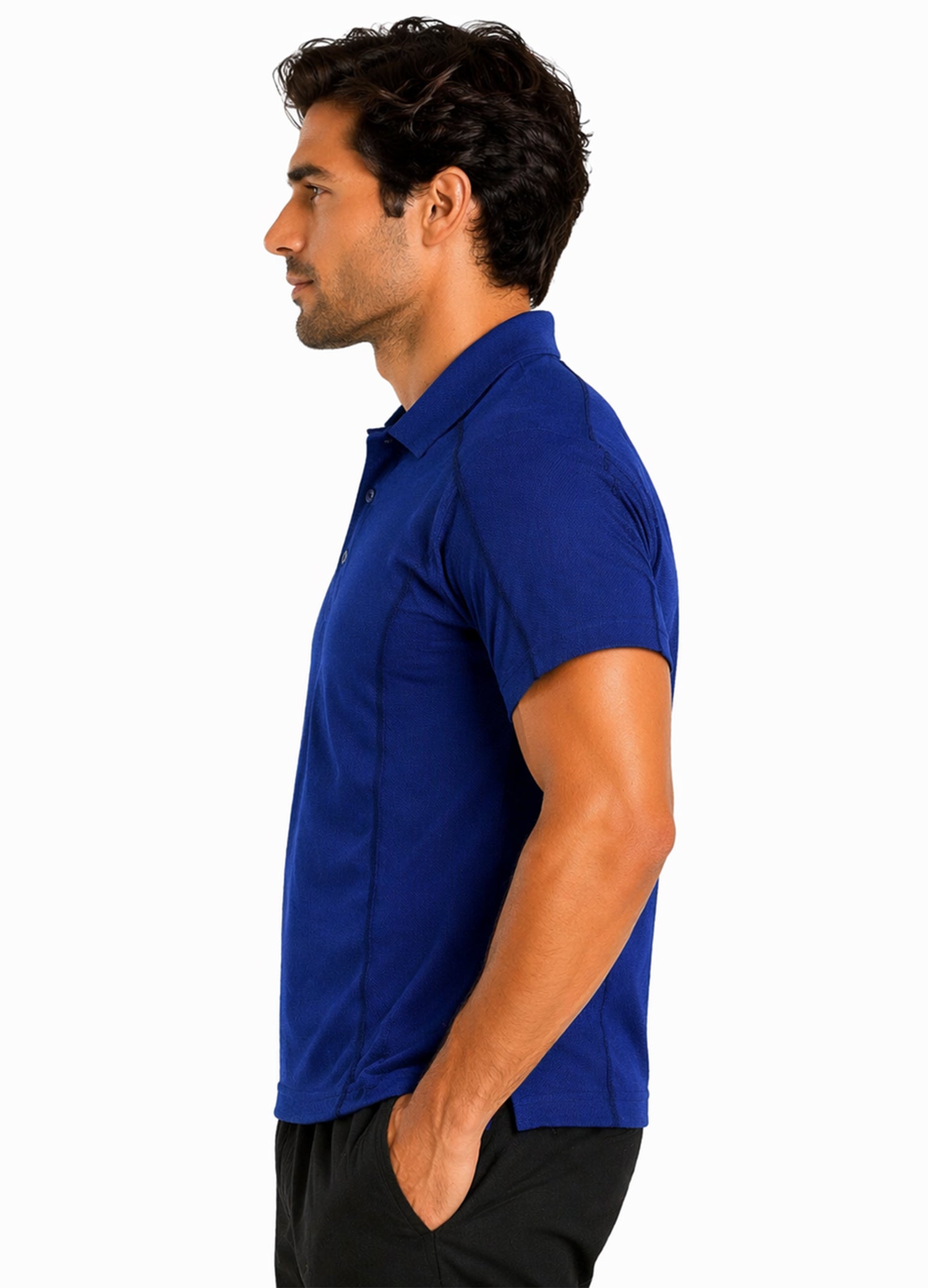 polyester Polo Shirt in Royal blue
