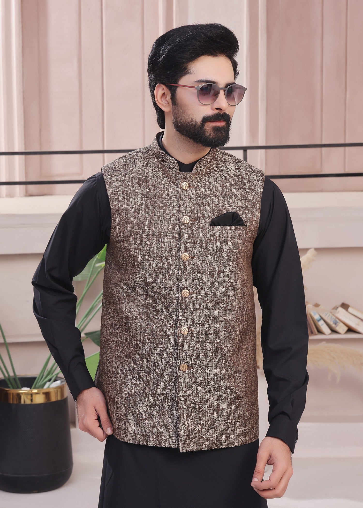 suiting Waistcoat in Tan brown by The Great Masters (TGM)