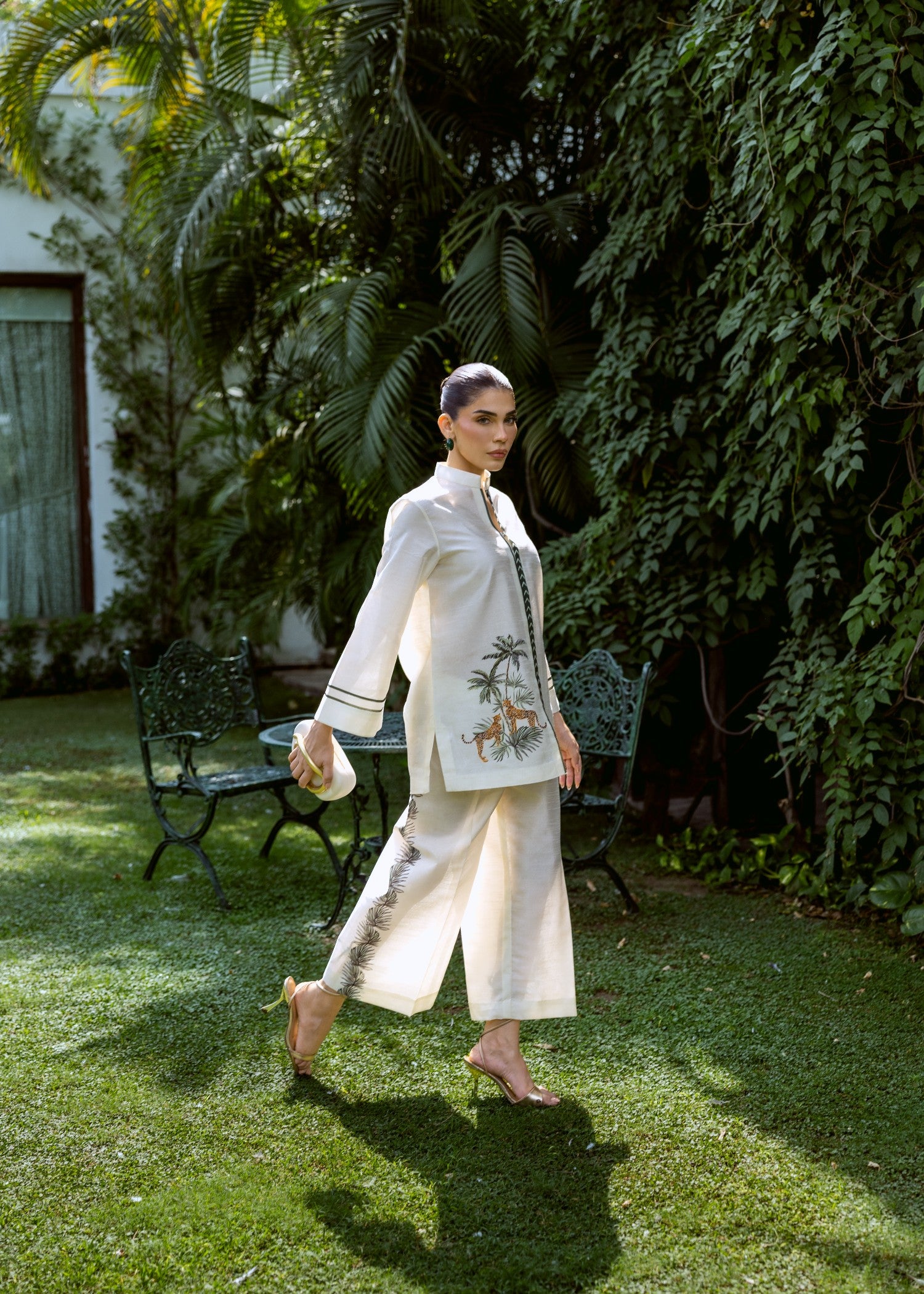 indian raw silk Co ord Sets in Ivory
