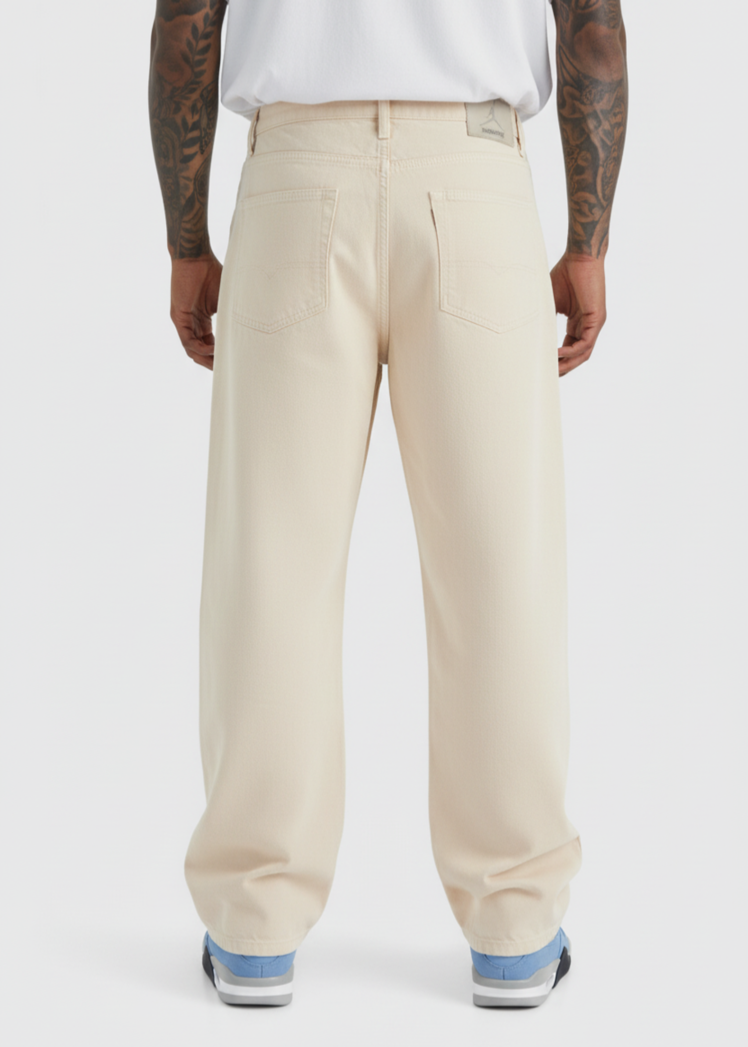 twill cotton Pants in Beige