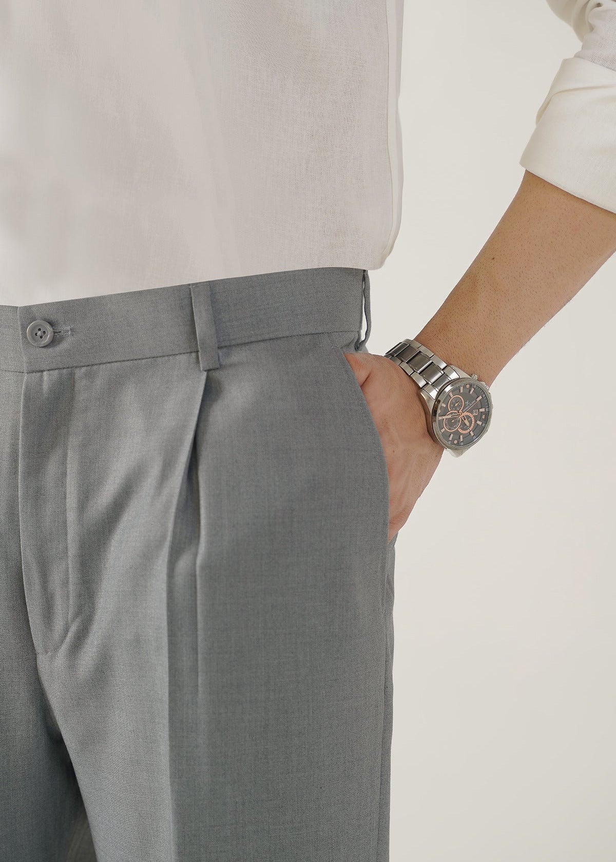 suiting Pants in Duck egg grey