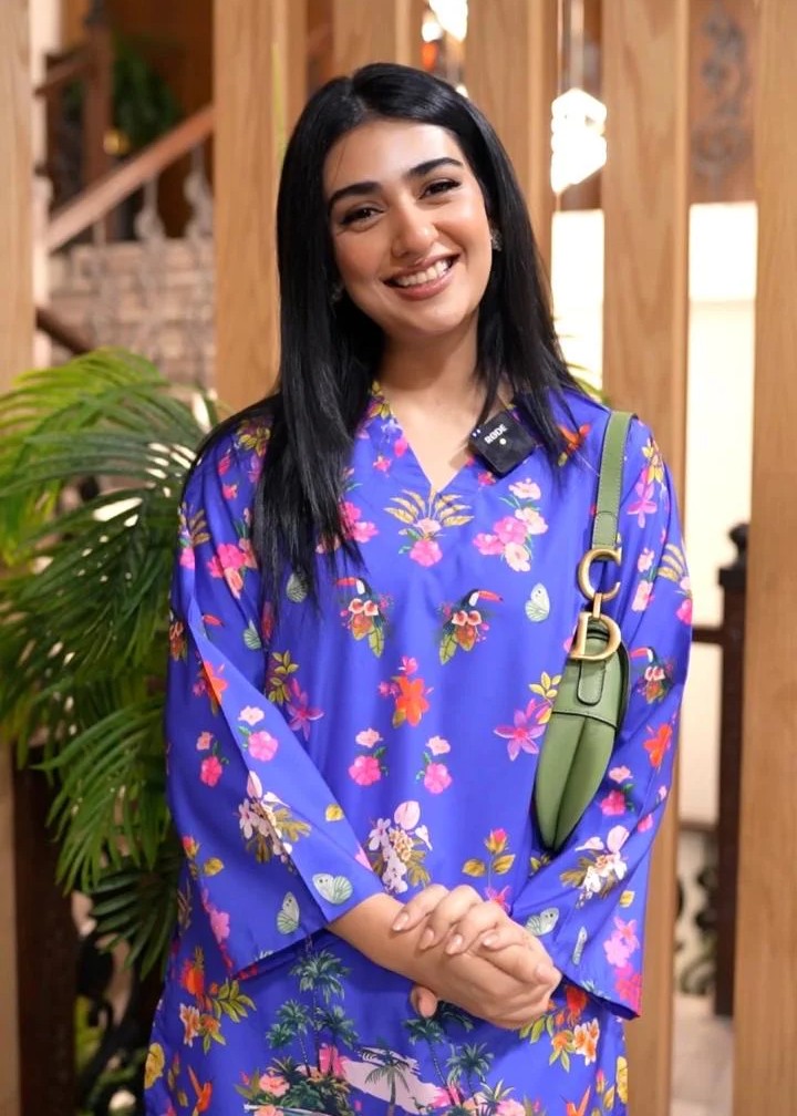 crepe Kurta Set in Blue
