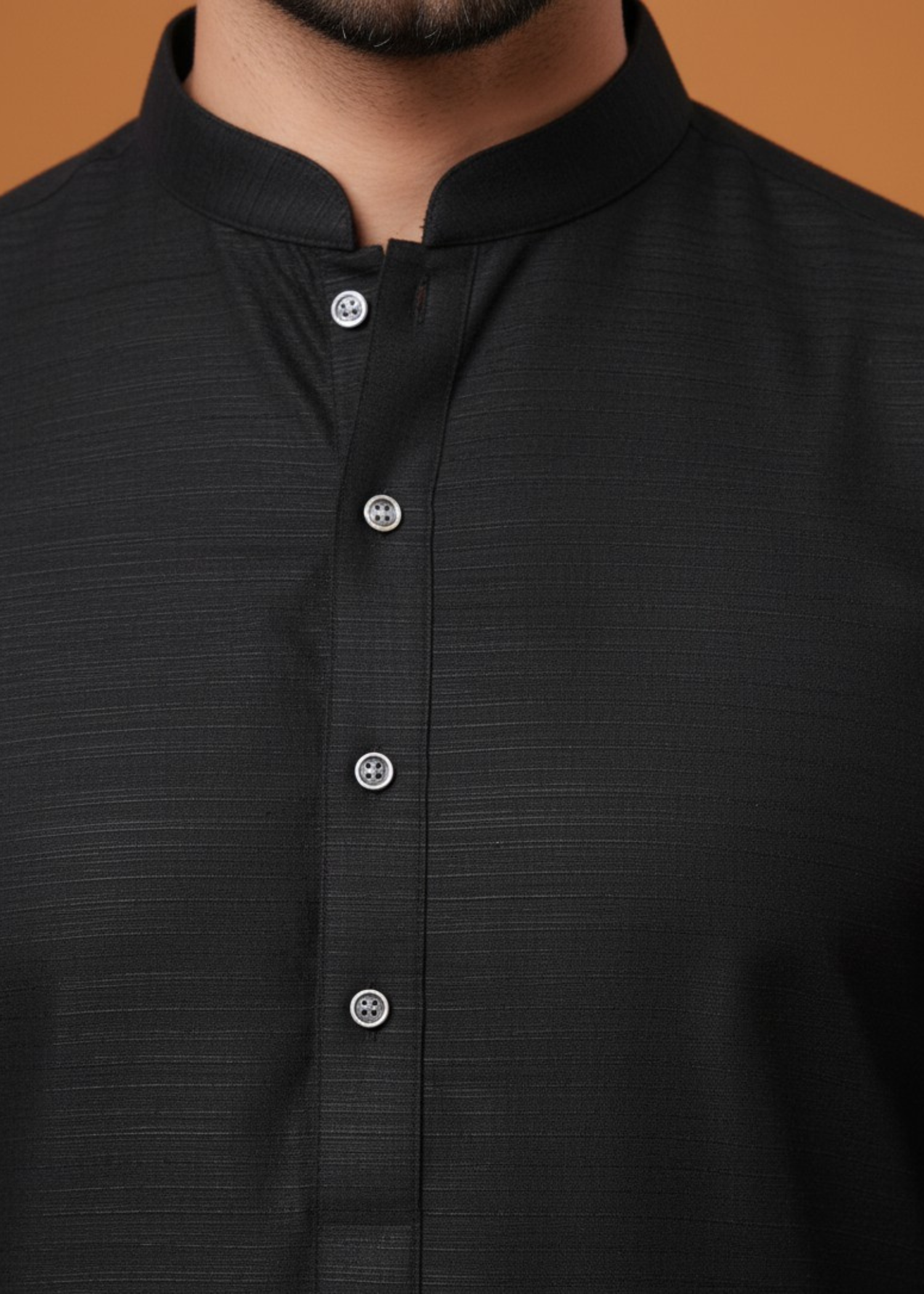 cotton linen Kurta in Charcoal black