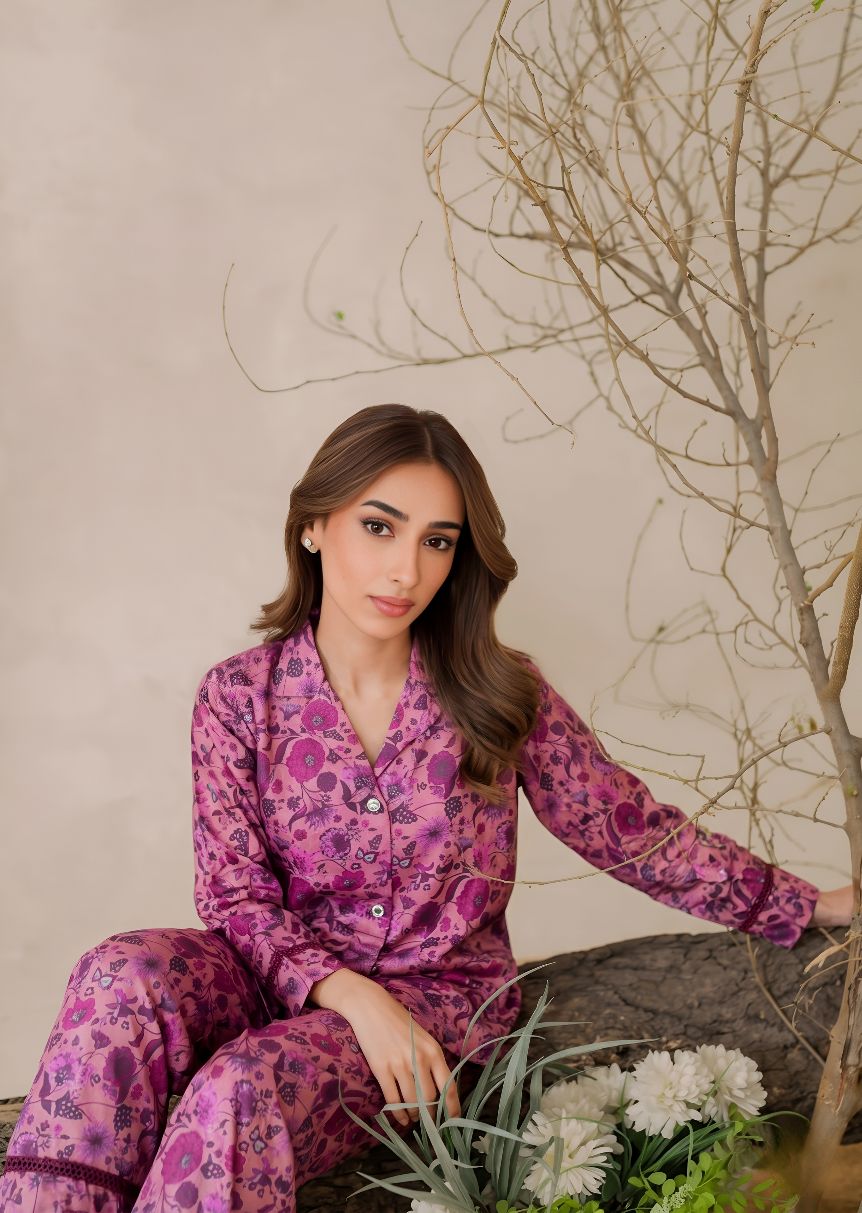 linen Co Ord Sets in Magenta