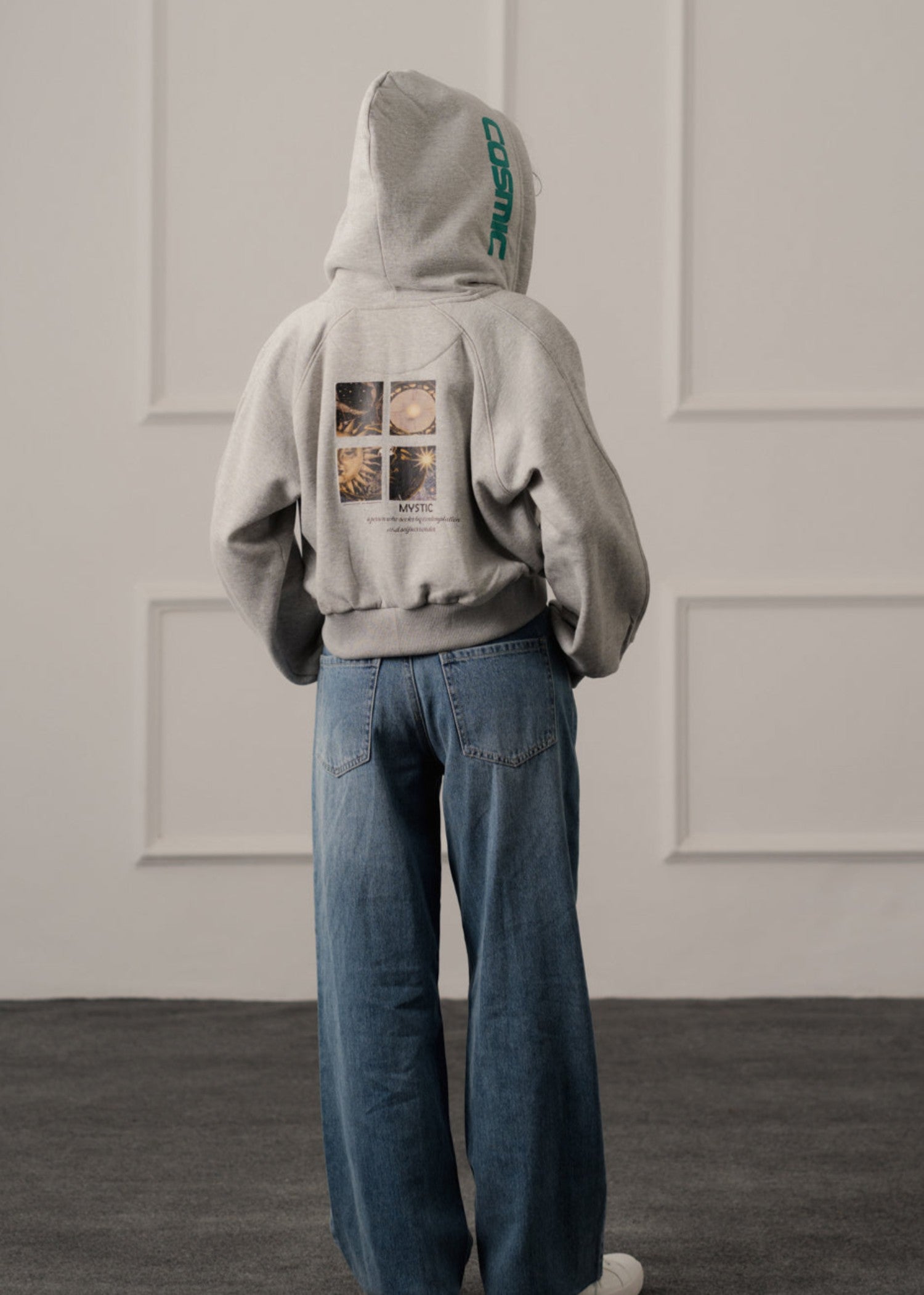 polycotton Hoodie in Grey