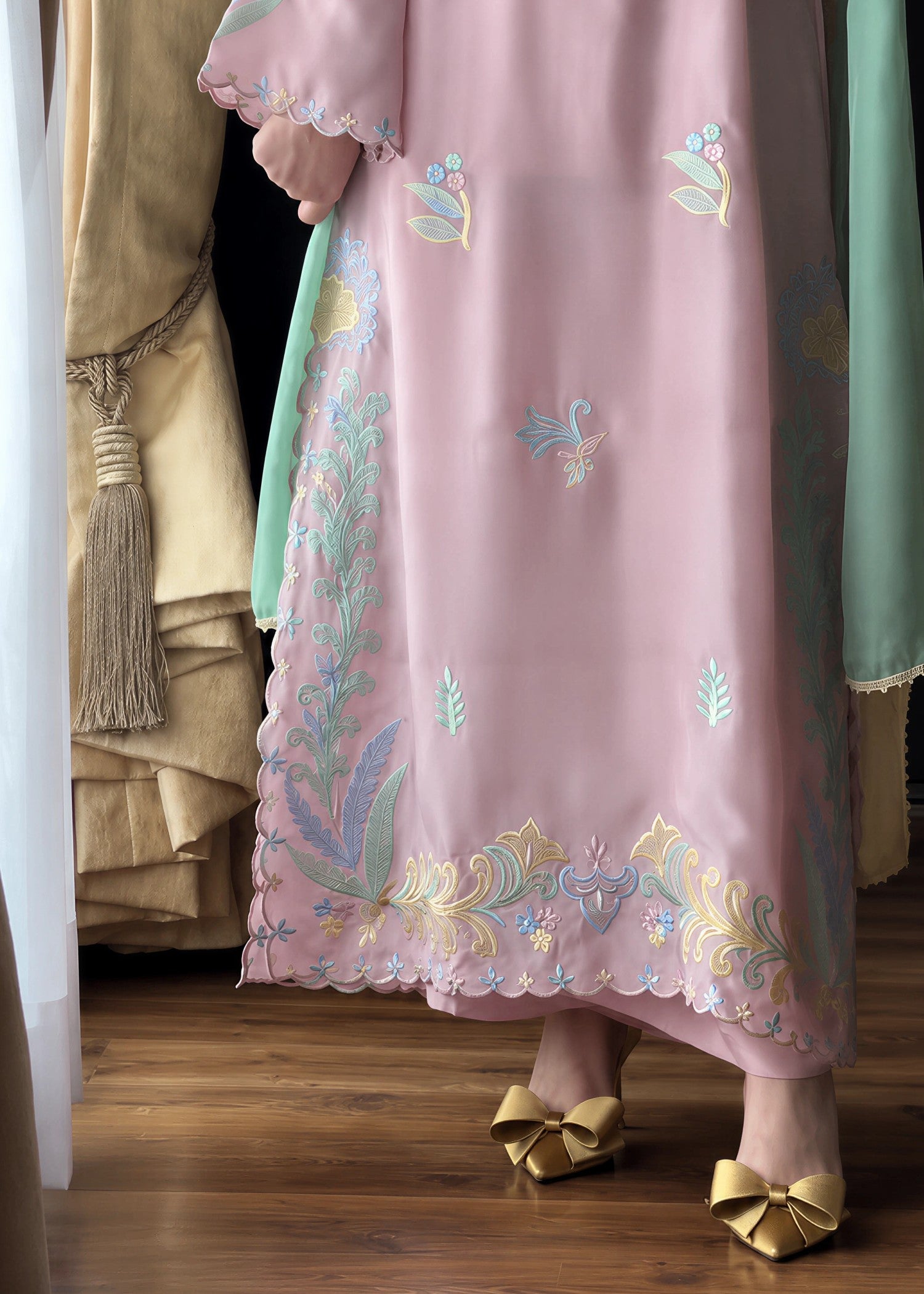 charmuse/shamooz Kurta Set in Baby pink