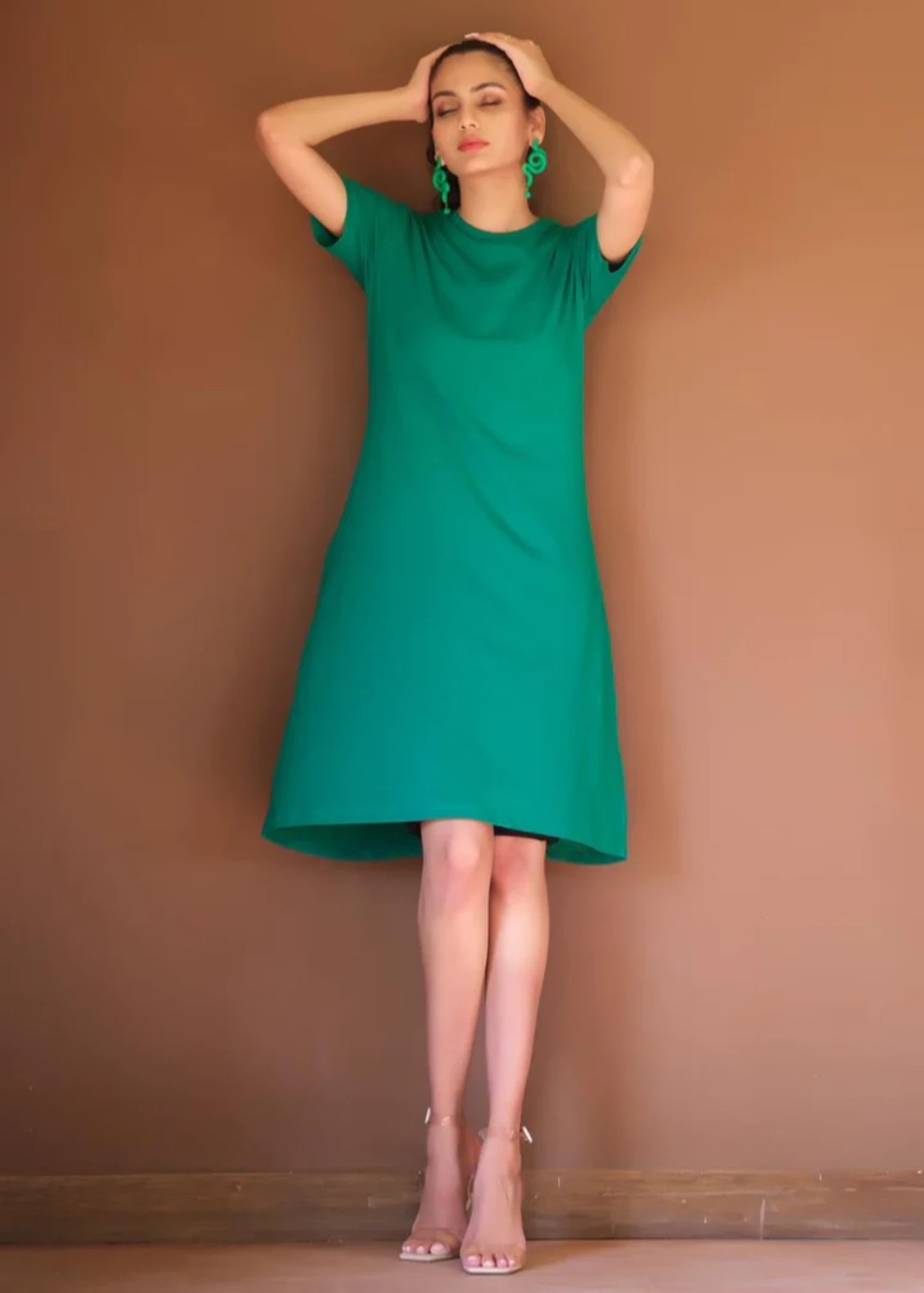 jersey knit Dress in Teal