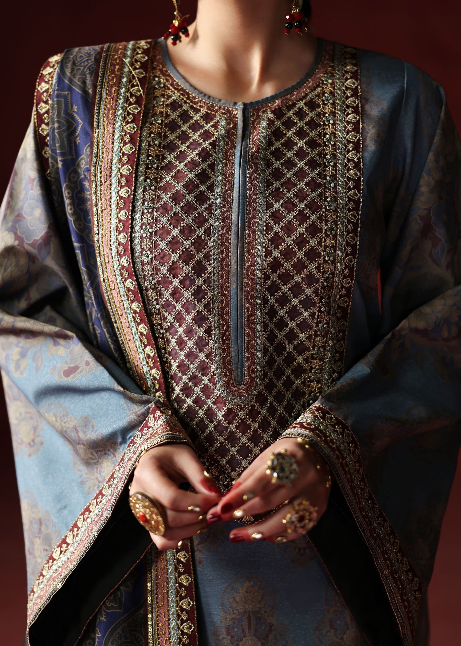 pk raw silk Kurta Set in Slate grey, sapphire blue, maroon