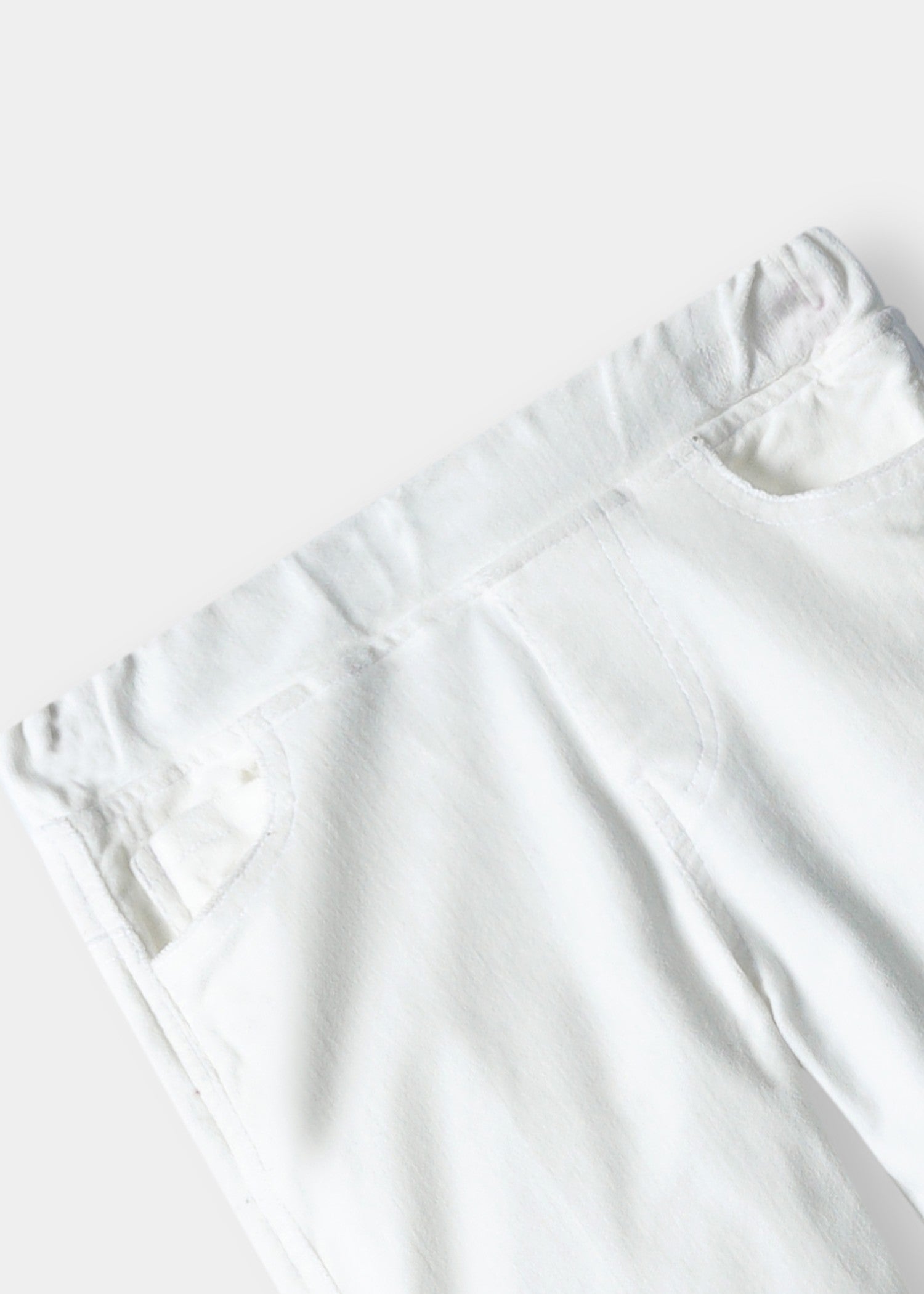 velvet Trousers in White