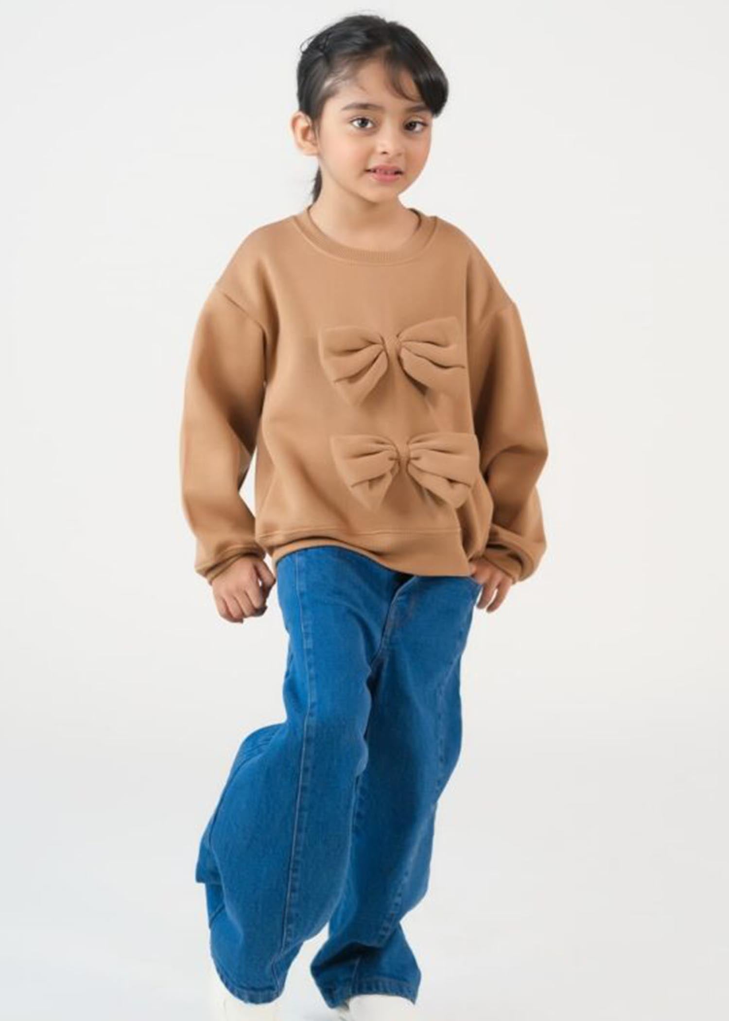 fleece Sweatshirt in Brown