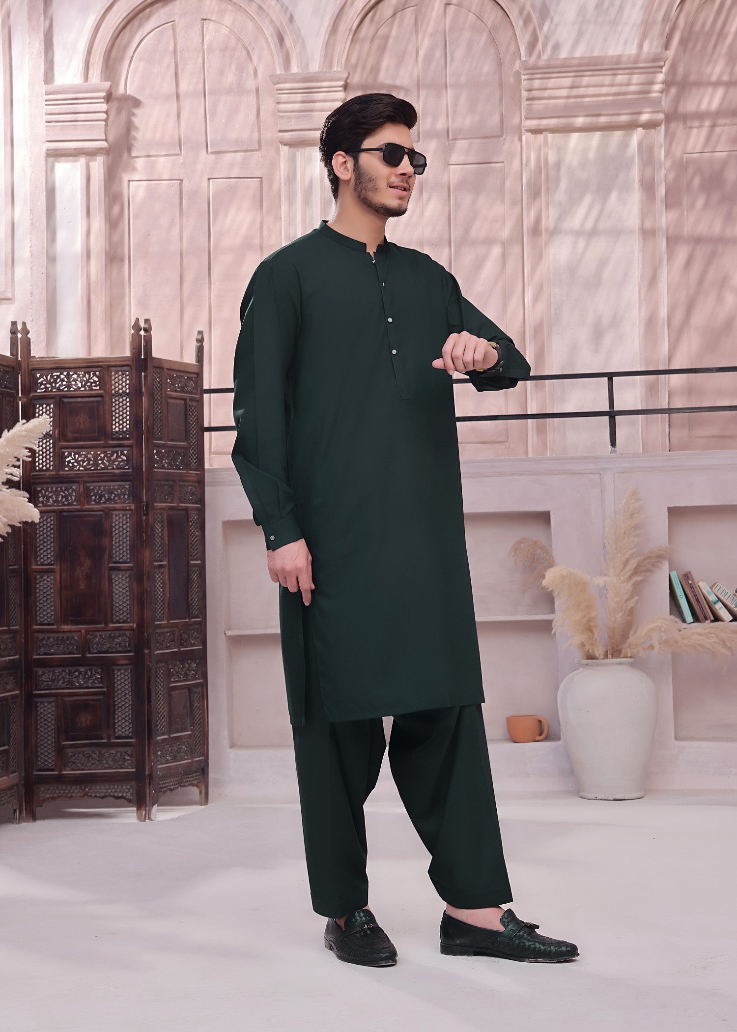 suiting Waistcoat in Dark green by The Great Masters (TGM)