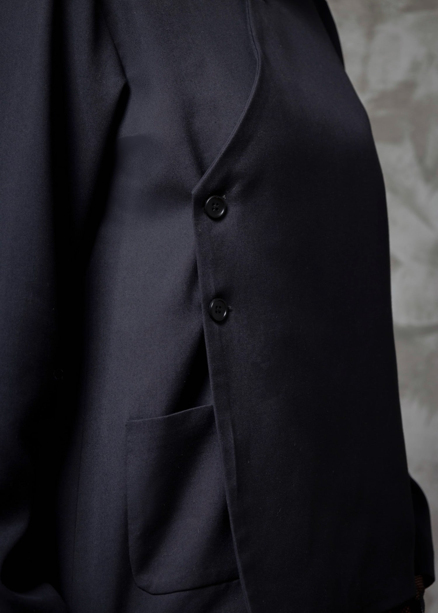 twill cotton Top in Black