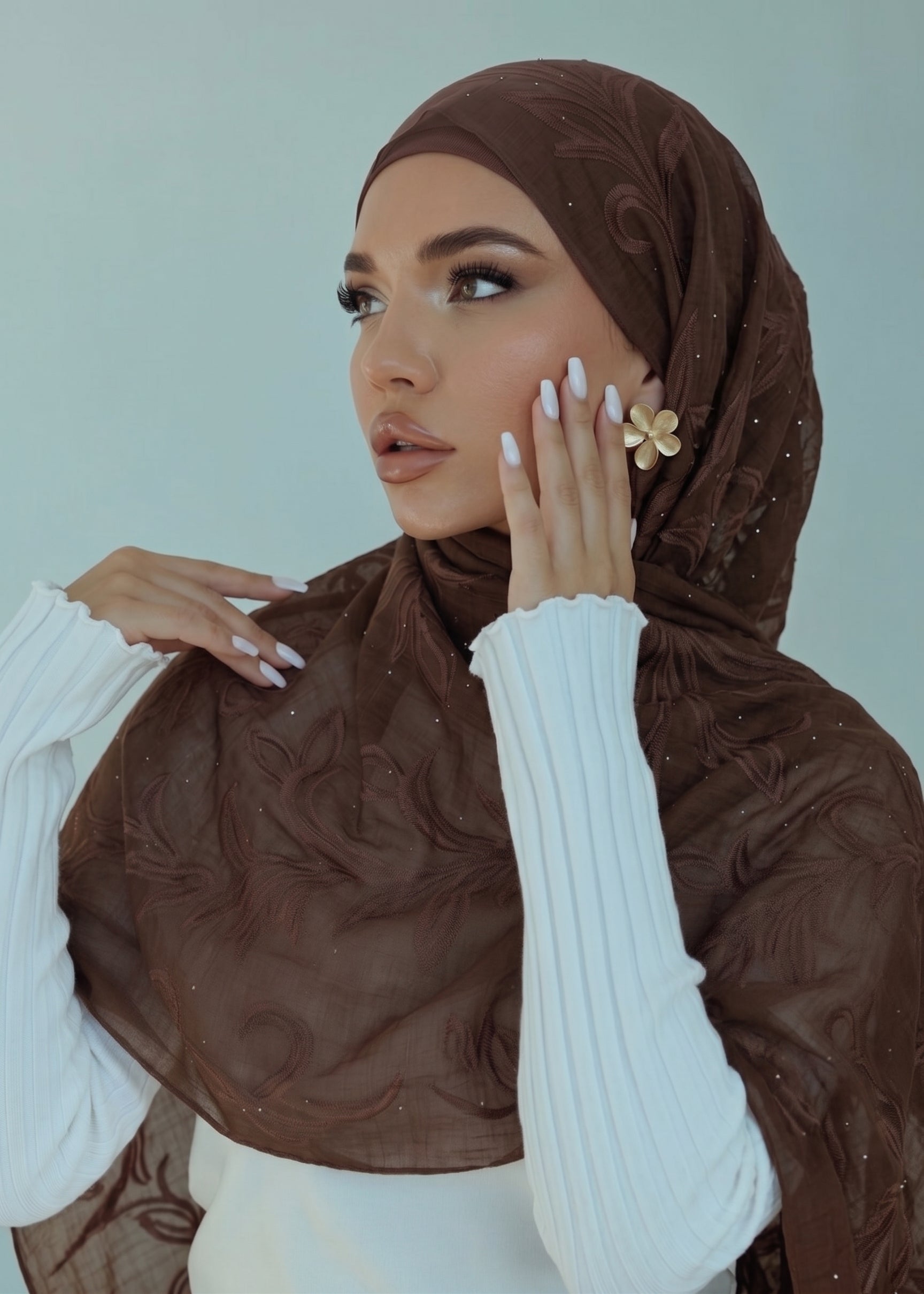 Scarf in Chocolate brown Color by - Trendy Women Scarf NBX8657