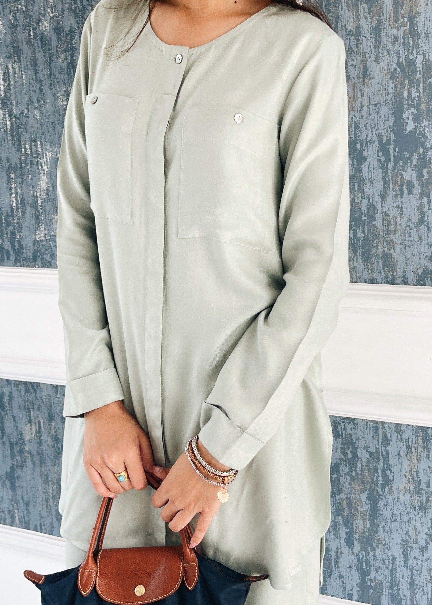 poly modal Co ord Sets in Mint green