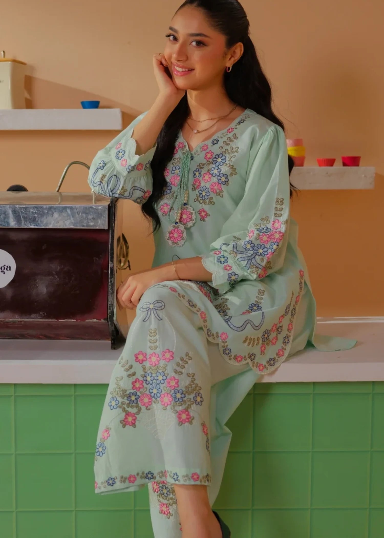 lawn Co Ord Sets in Powder blue