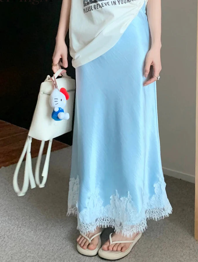 PELINA SATIN SKIRT