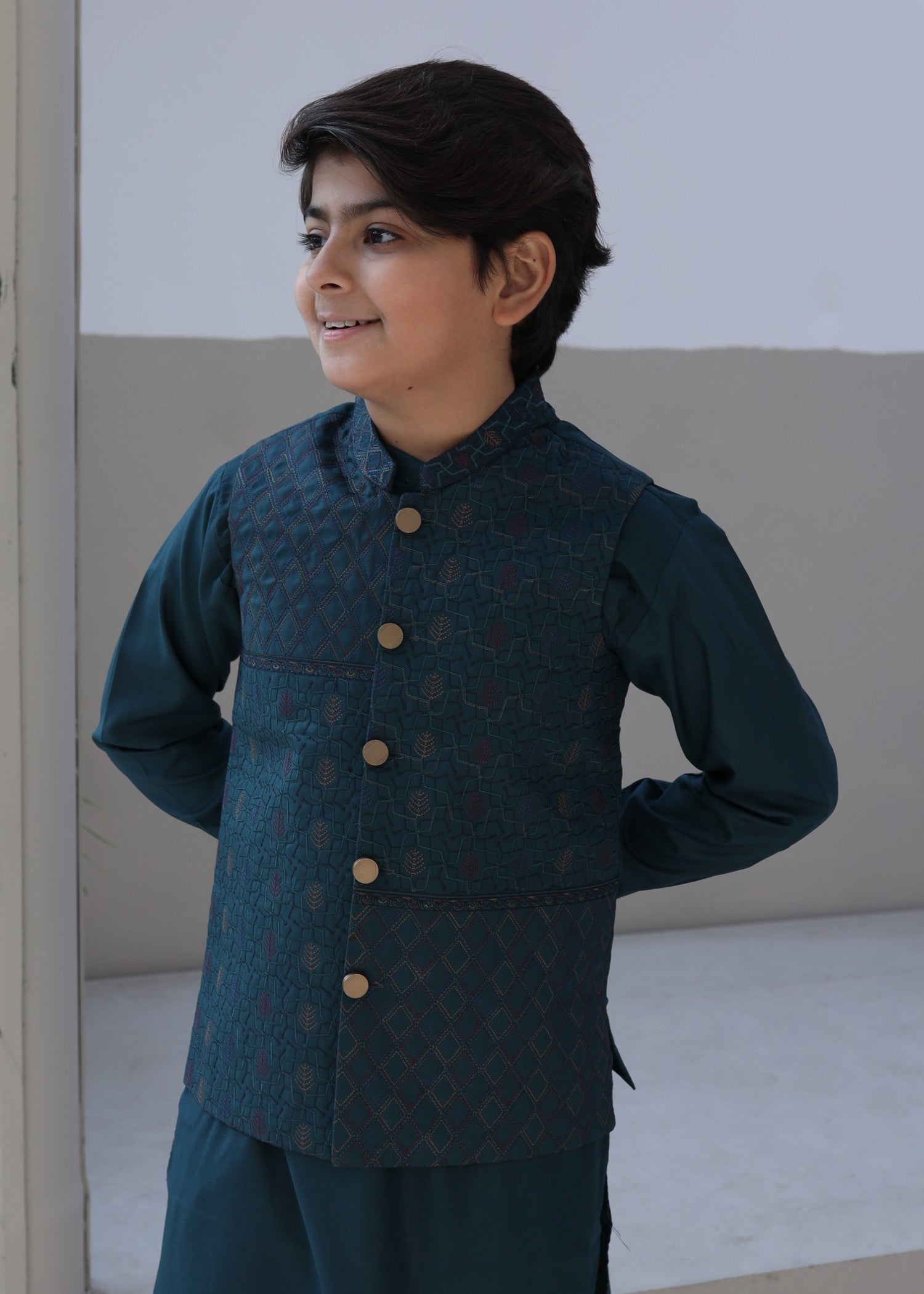 suiting Waistcoat in Pine green