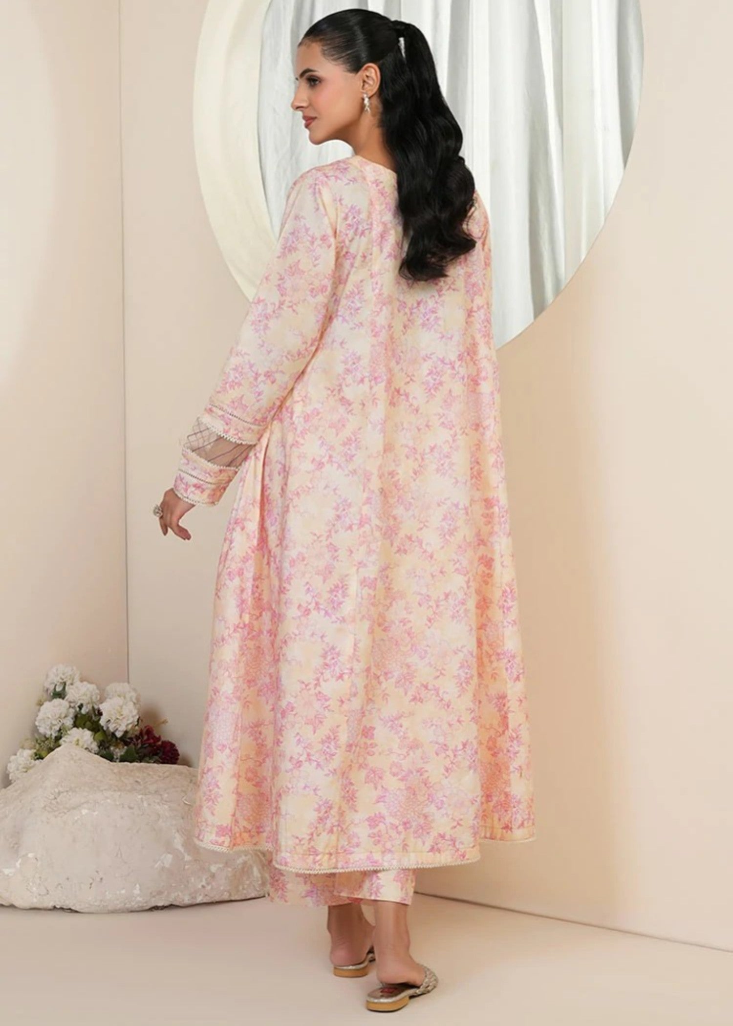 cambric Co Ord Sets in Pink, light yellow