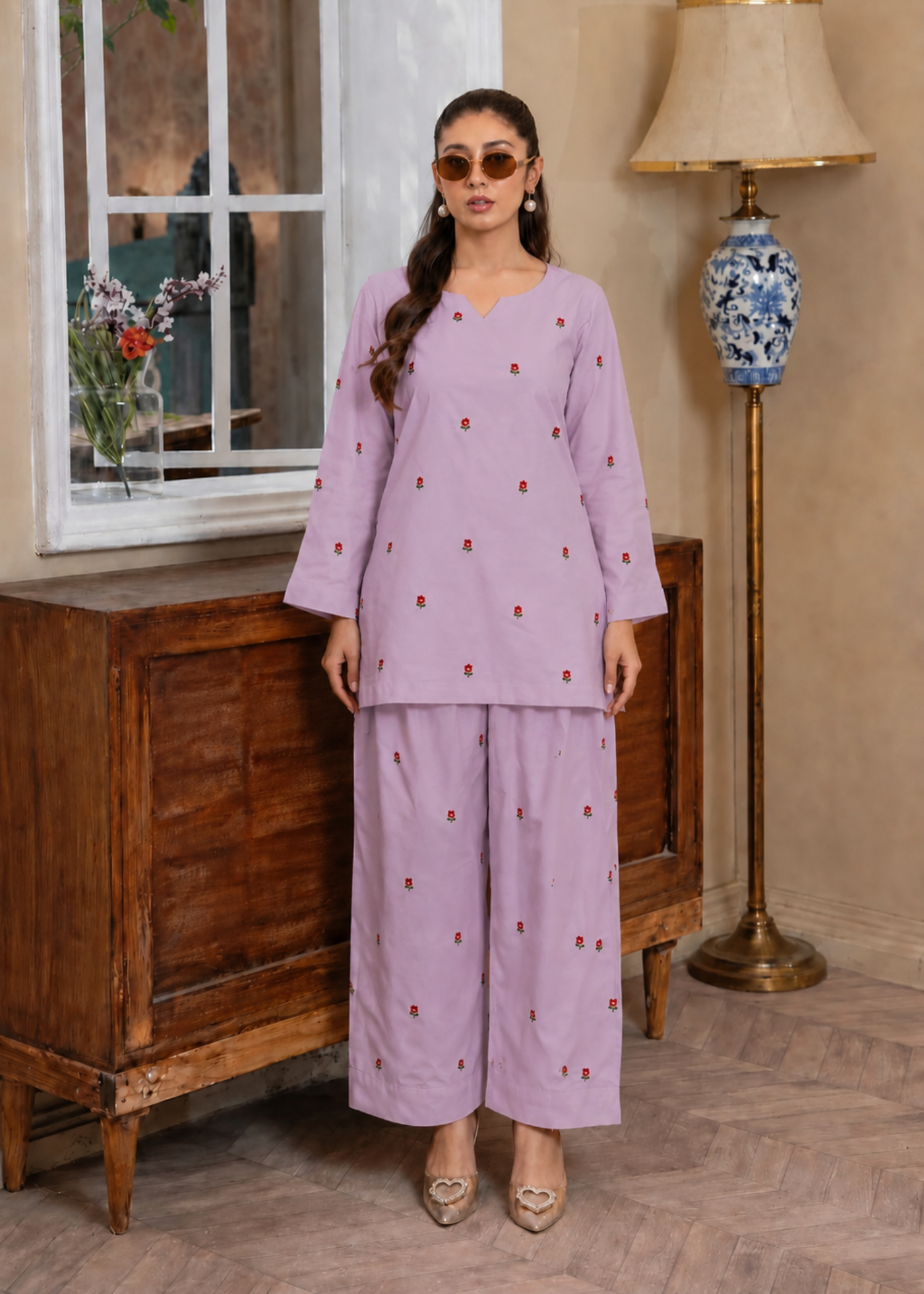 lawn Co Ord Sets in Lavender