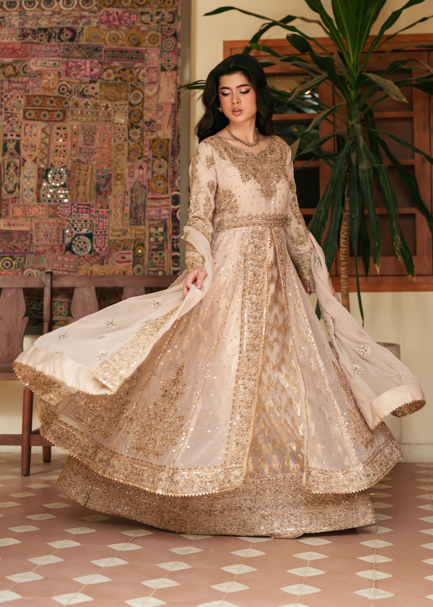 chiffon Maxi in Gold
