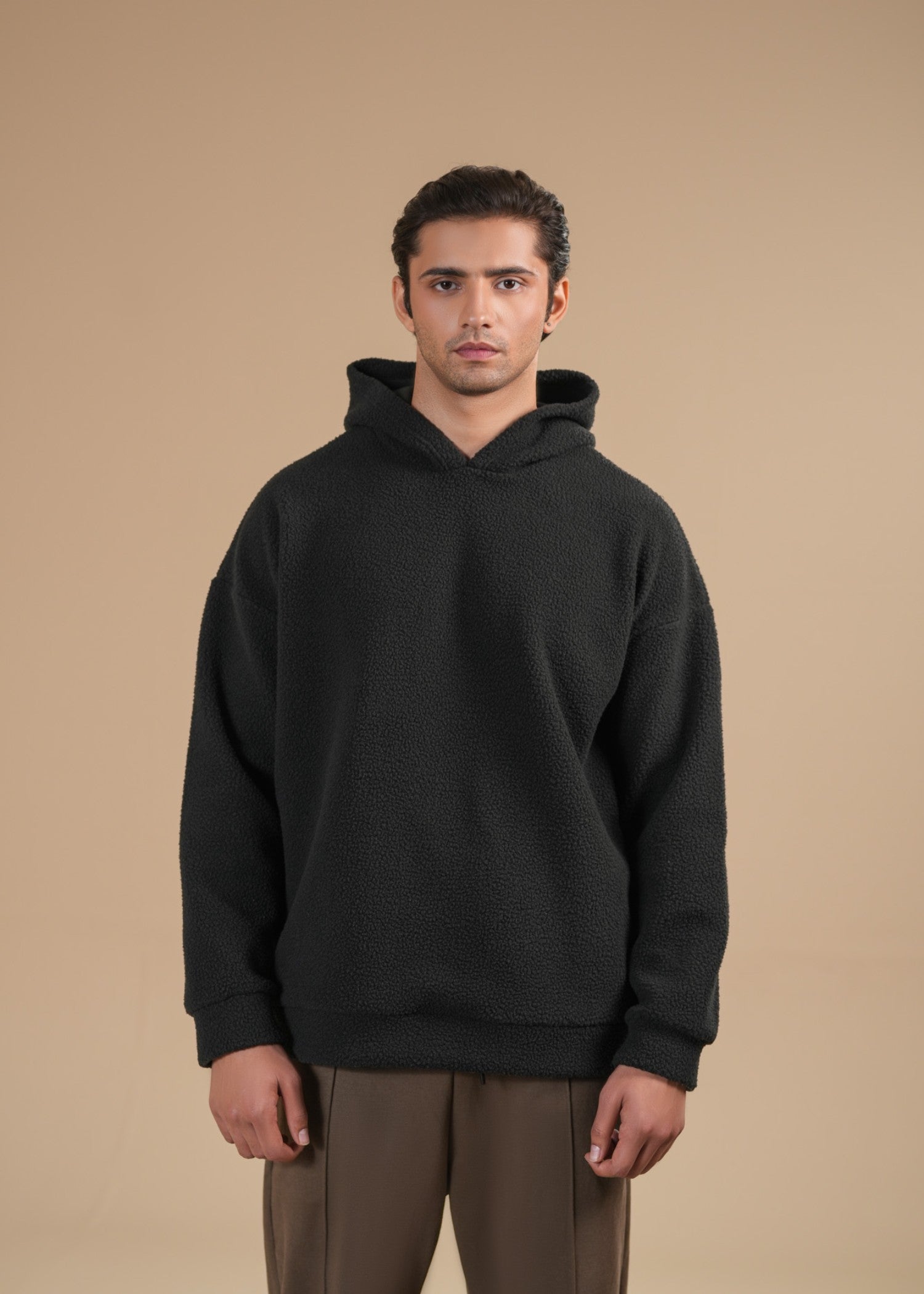 polyester Hoodie in Black