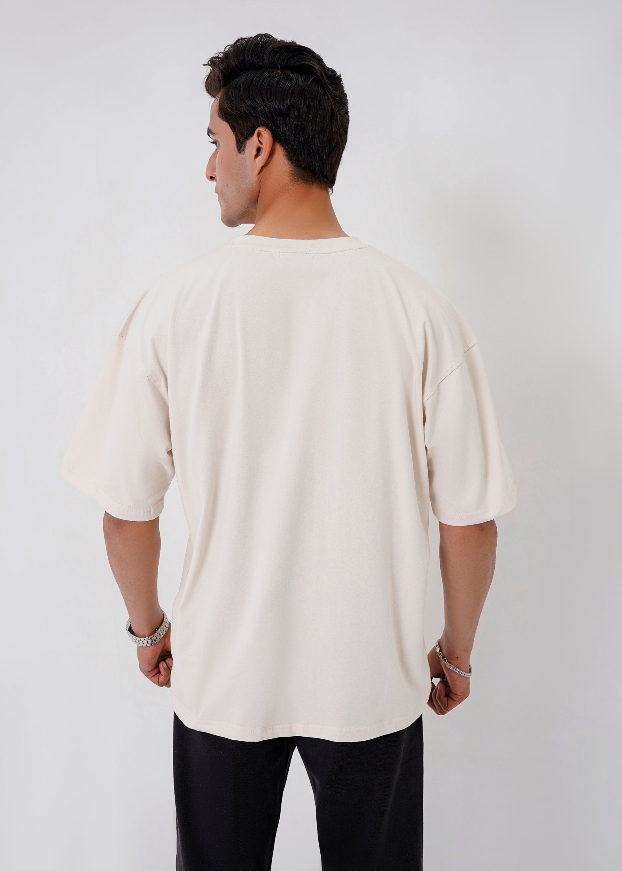 spandex T Shirt in Cream