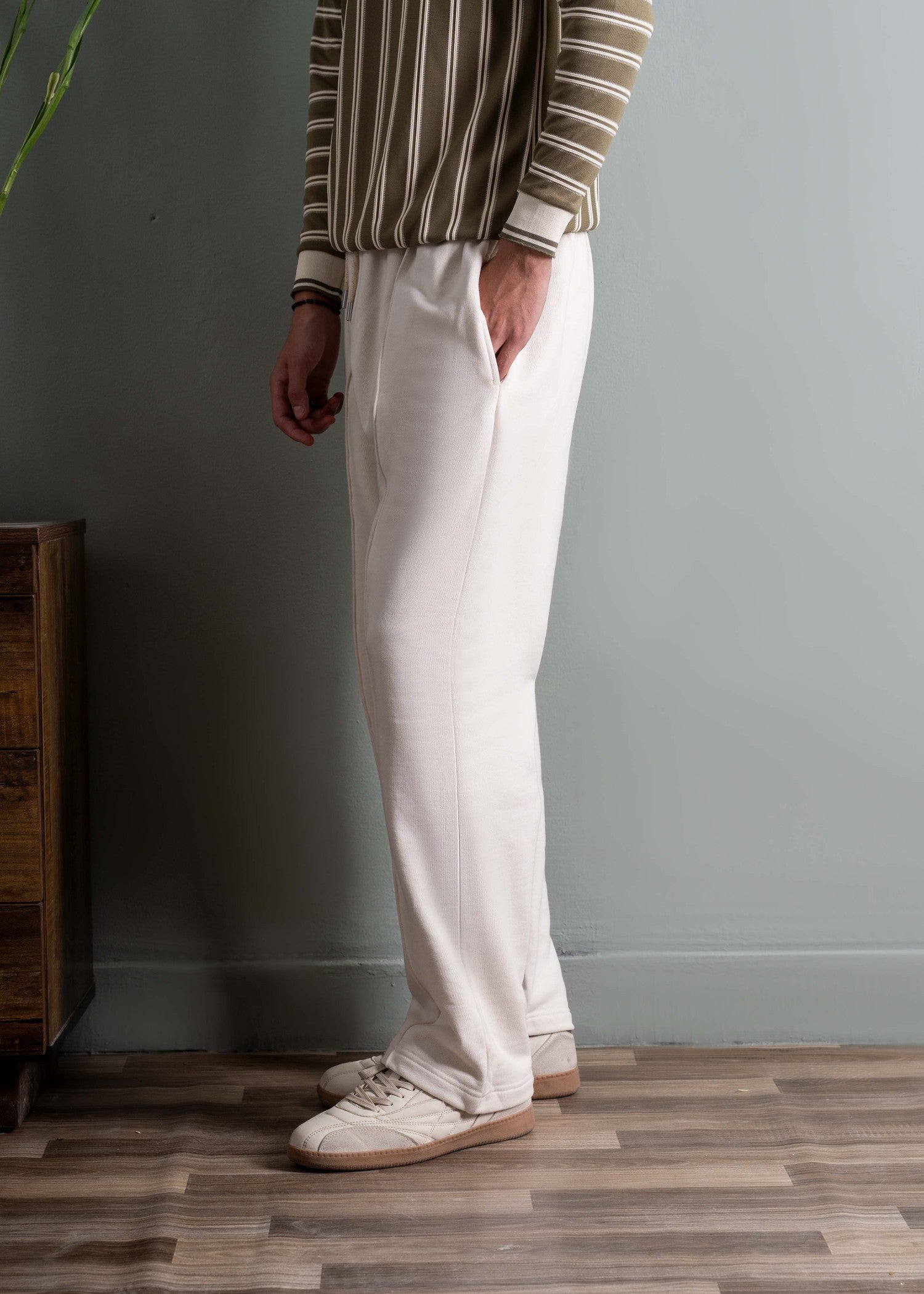 terry Trousers in Cream by Ecowears.Pk