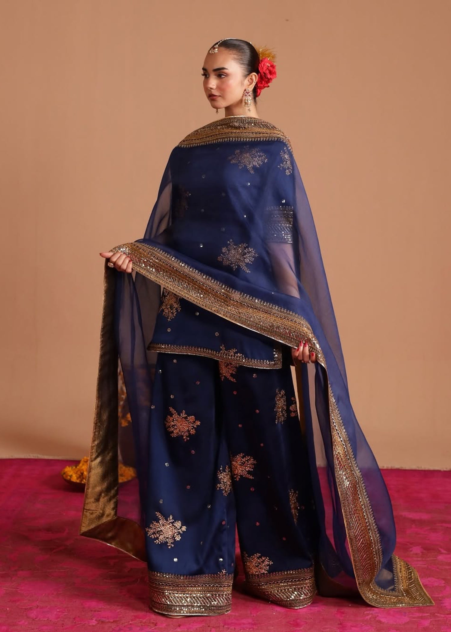 charmuse/shamooz Kurta Set in Navy blue