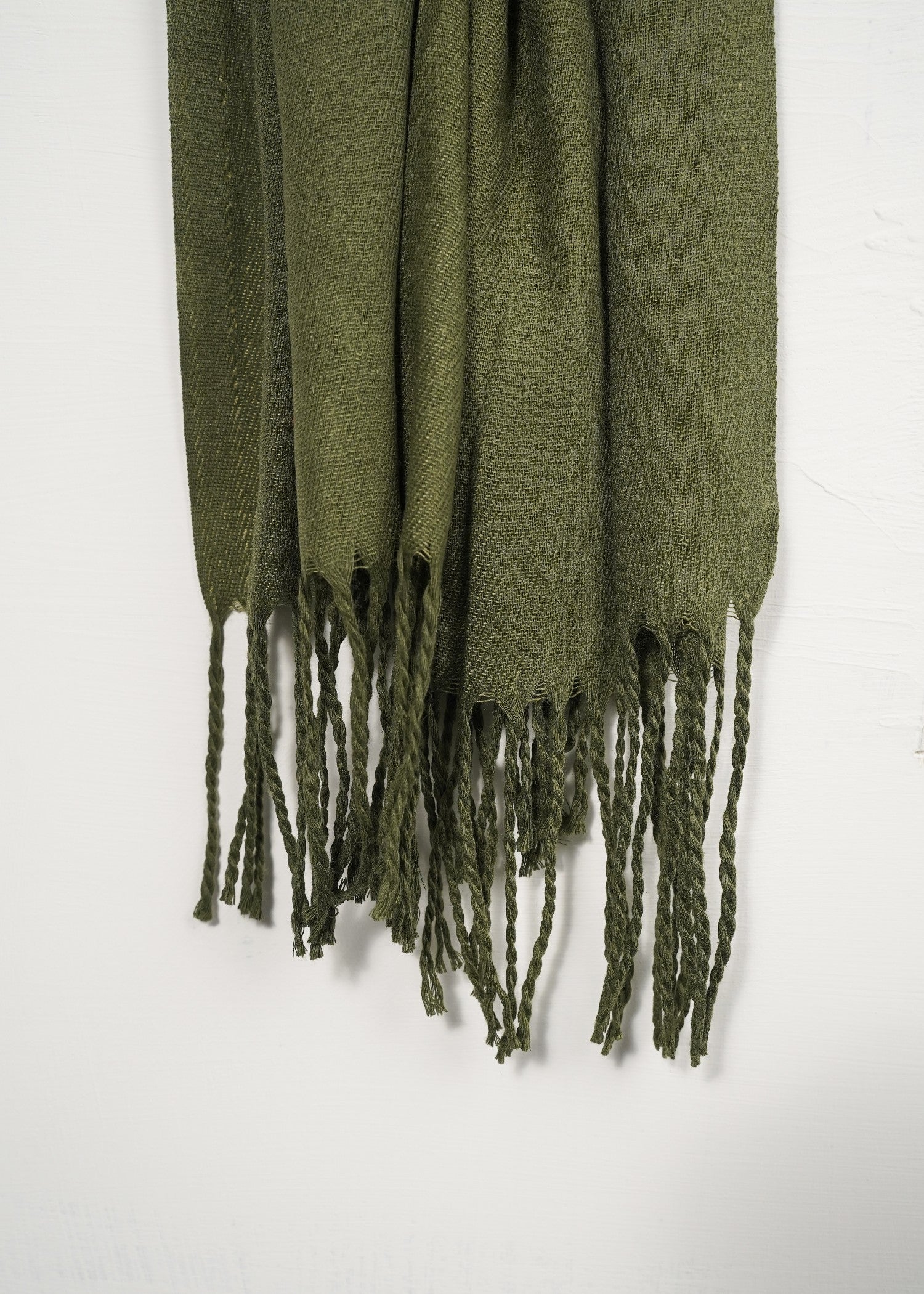cashmere wool Hijab in Olive green